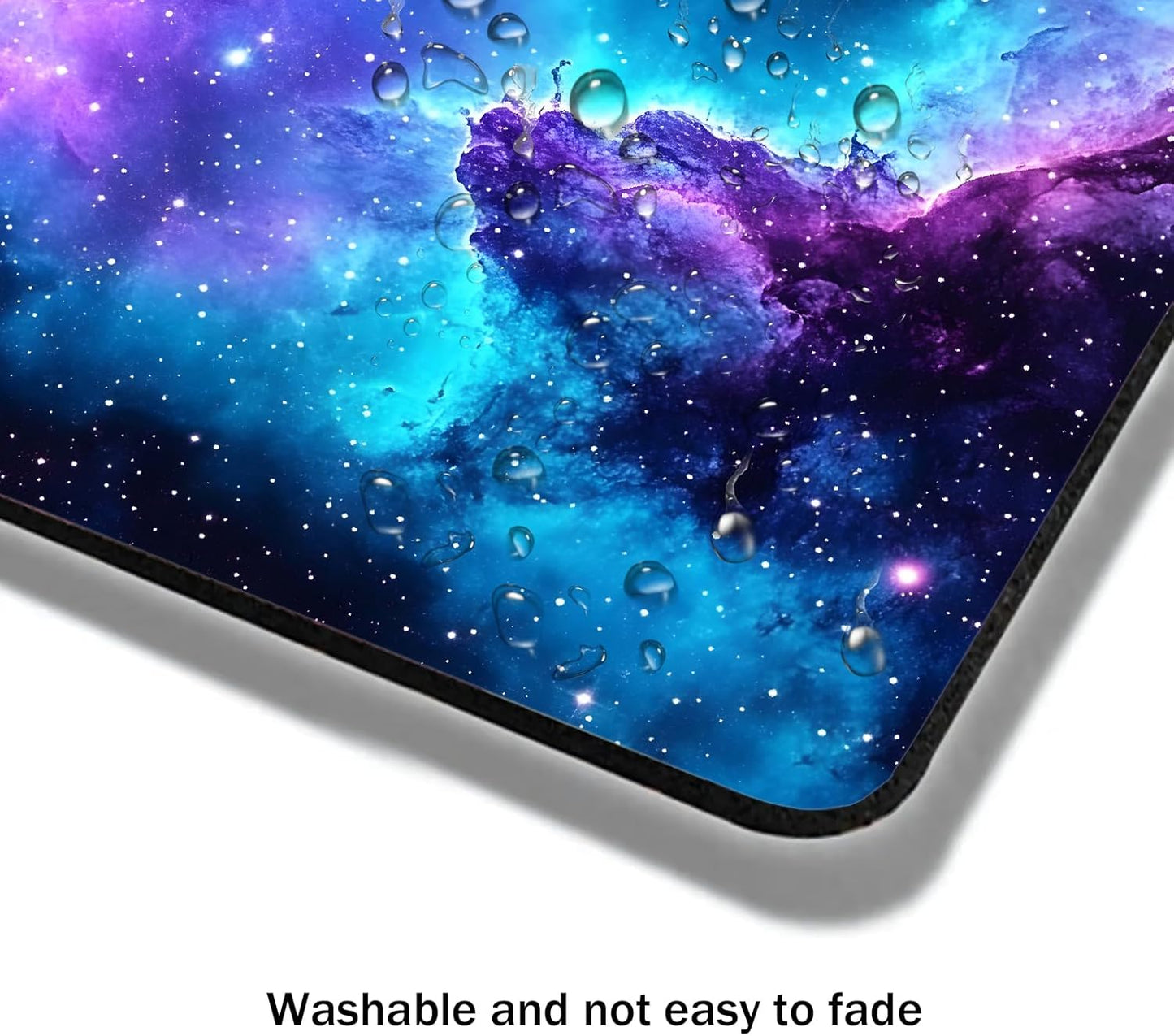 Mouse Pad, Cute Purple Nebula Galaxy Mouse Pads for Desk, 9.5" x 7.9" Non-Slip Rubber Base Computer Mousepad with Women, Portable Square Design for Wireless Mouse and Pad Laptop Office & Travel