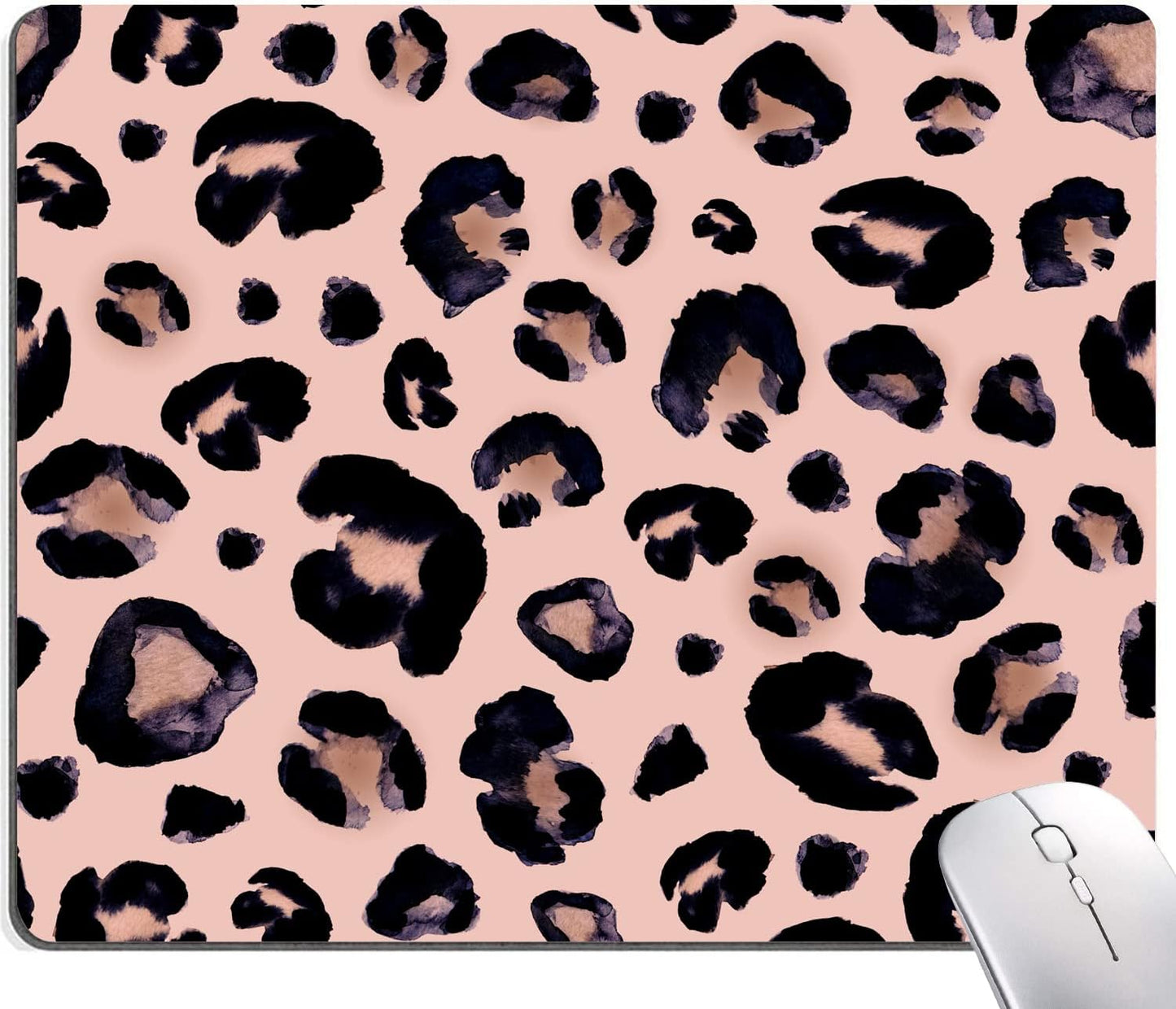 Mouse Pad, Premium-Textured Mouse Mat, Non-Slip Rubber Base Mousepad for Laptop, Computer & PC,9.5×7.9 in,Leopard