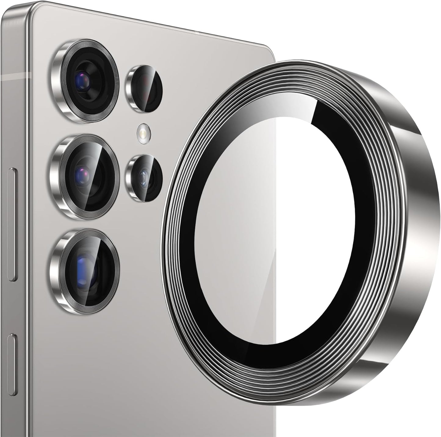YWXTW [2025 Original Like for Samsung Galaxy S25 Ultra Camera Lens Protector, [Ultra-Thin & 6X Stronger] S25 Ultra Camera Lens Cover, 9H Tempered Glass Upgraded Metal Edging(Titanium Gray)