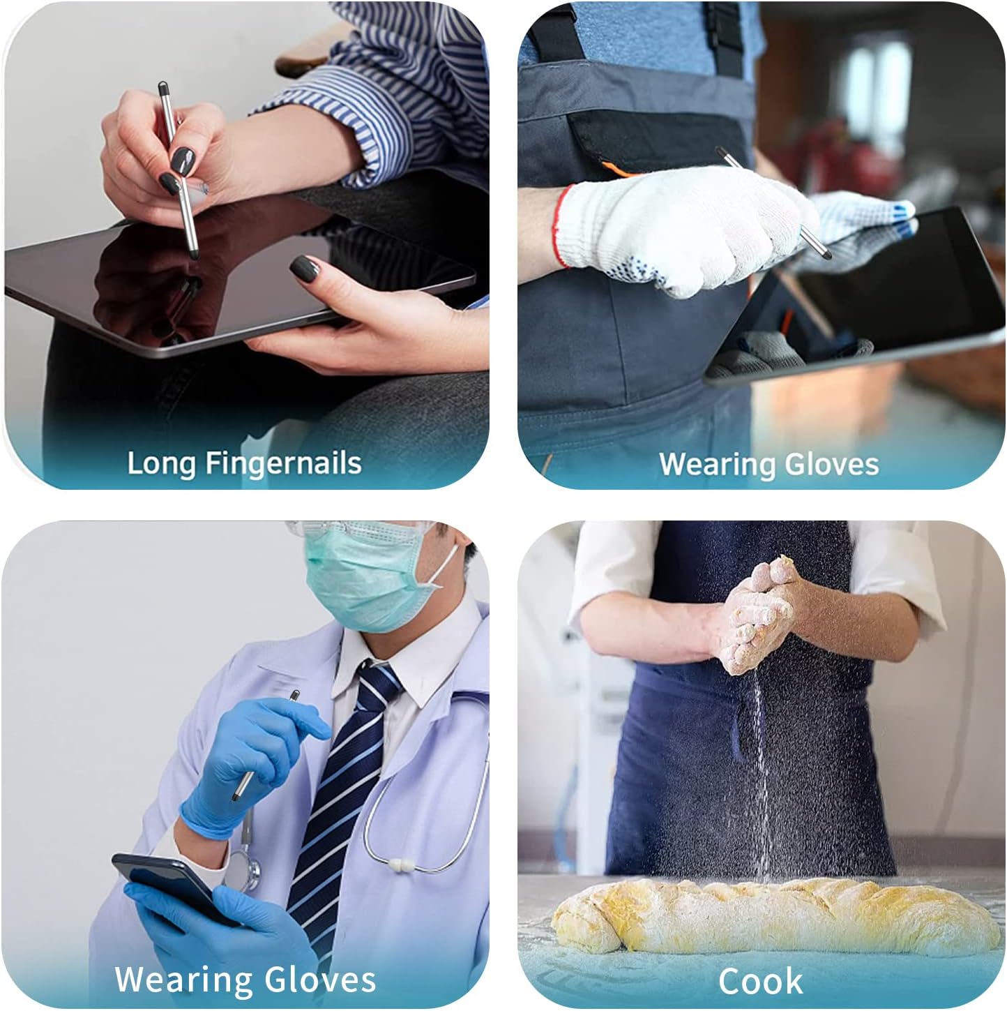 Stylus Pens with Pen Slot for Touch Screens, High Precision Capacitive Universal Stylus for iPad iPhone Tablets Samsung Galaxy All Touch Screen Devices (Black)