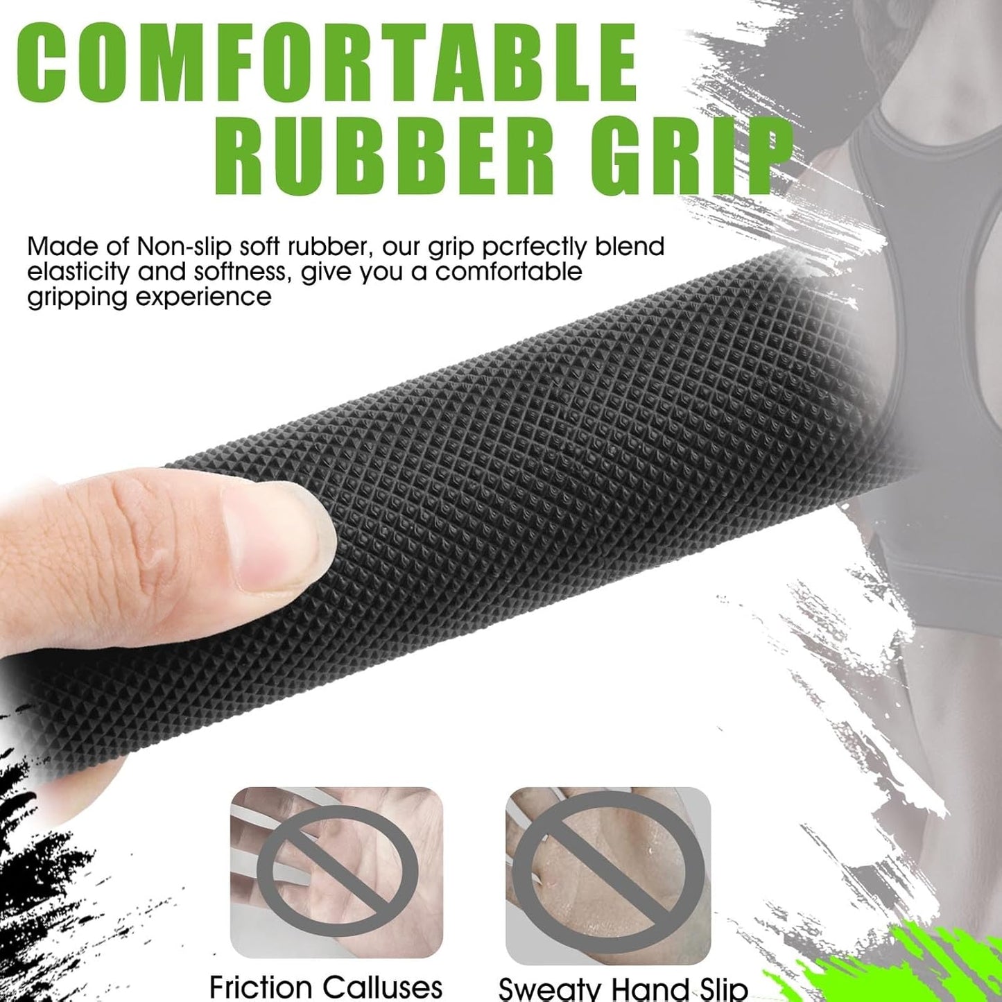 Cable Machine Attachment，LAT Pulldown Attachments Upgraded 1.3 Inch Comfort Grip Cable Attachments for Gym, Triceps Rope Bar,V Bar ,Double D Bar,Homr Gym Accessories