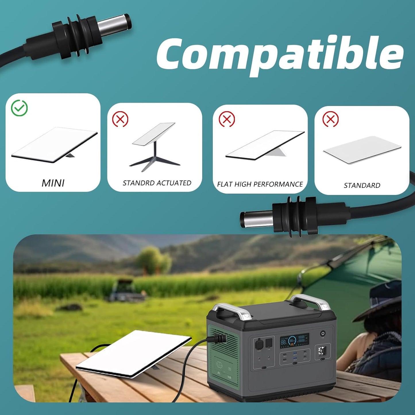 DC5521 Power Extension Cable for Starlink Mini,10FT 25FT 50FT 16AWG Waterproof DC 5521 Cord, DC Male to Male Extension Cable for Starklink Mini Work with 20V/65W+ PD Source (Male to Male 50 FT)