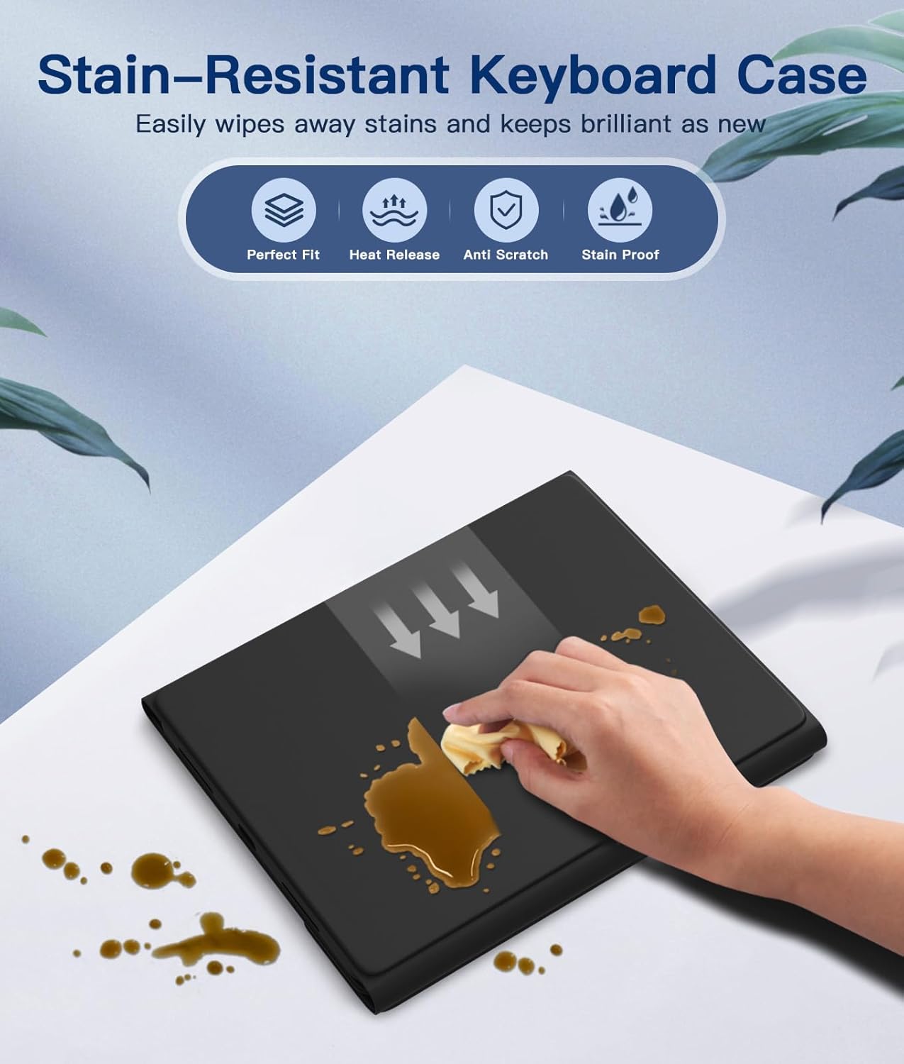 for iPad 10th Generation Case with Keyboard 10.9 Inch- Magnetic Wireless Keyboard Case with Pencil Holder Stain Proof Folio Cover for iPad (A16) 11th Gen 11 Inch 2025/10th Gen 2022 - Black