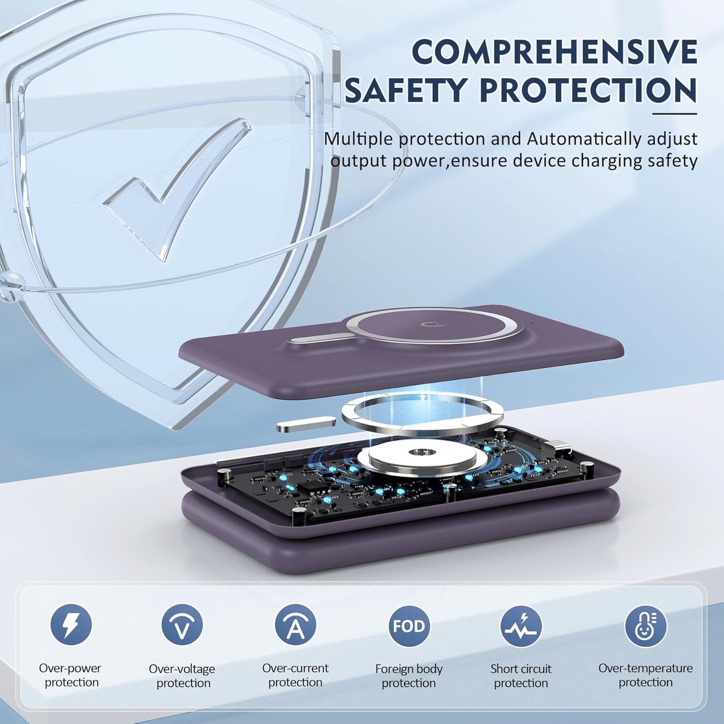 Wireless Charger iPhone - 3 in 1 Charging Station for Apple Devices for iPhone 16 15 14 13 12 Pro Max Plus - Foldable Magnetic Charging Pad for Apple Watch Series & Airpods Series