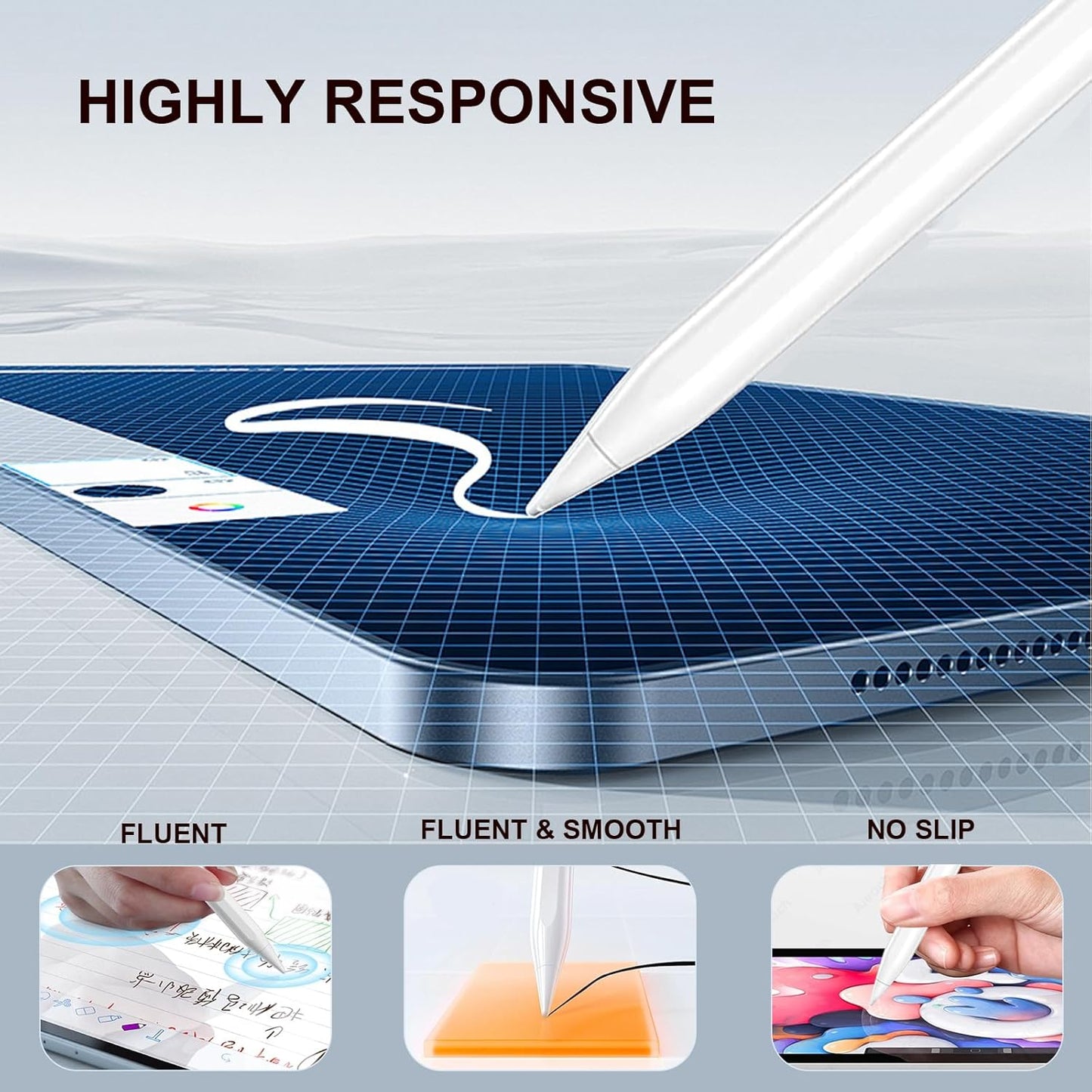 2 Pieces AMZ Fire Max 11 Pen Tablet Stylus Pen for AMZ Fire HD 10 Fire HD 8 Stylists Tablets Touch Screen Pencil (Blue)