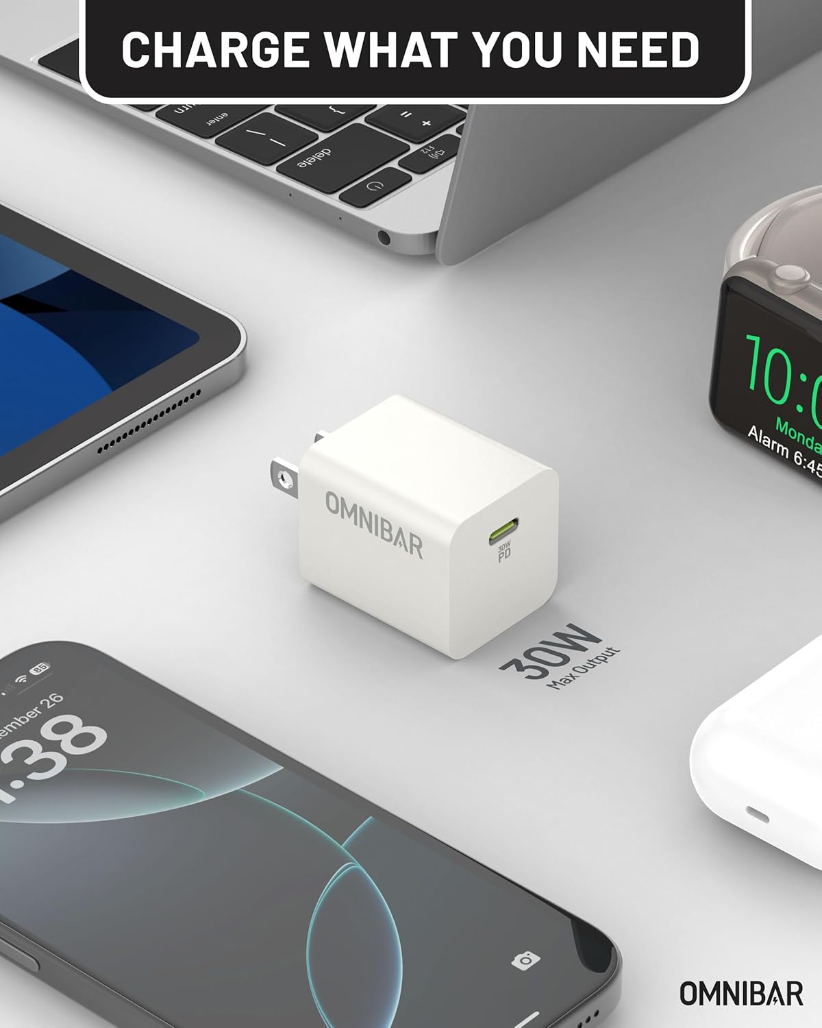 30W USB C Charger,GaN Fast Wall Charger Block,PD3.0 PPS USB-C Power Adapter for Google Pixel 9/9 Pro/9 Pro XL/8/8a/8 Pro/iPhone 16/15/14/13 and More Series, Galaxy, iPad, Compatible with MagSafe,White