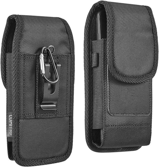 Cell Phone Holster for iPhone 16,16 Pro,16e,15,15 Pro,14,14 Pro 13,13 Pro 12,12 Pro,11 Galaxy S25 S24 S23 S22 Case with Belt Clip Phone Belt Holder Carrying Pouch Cover (Fits Otterbox Case on Case on)