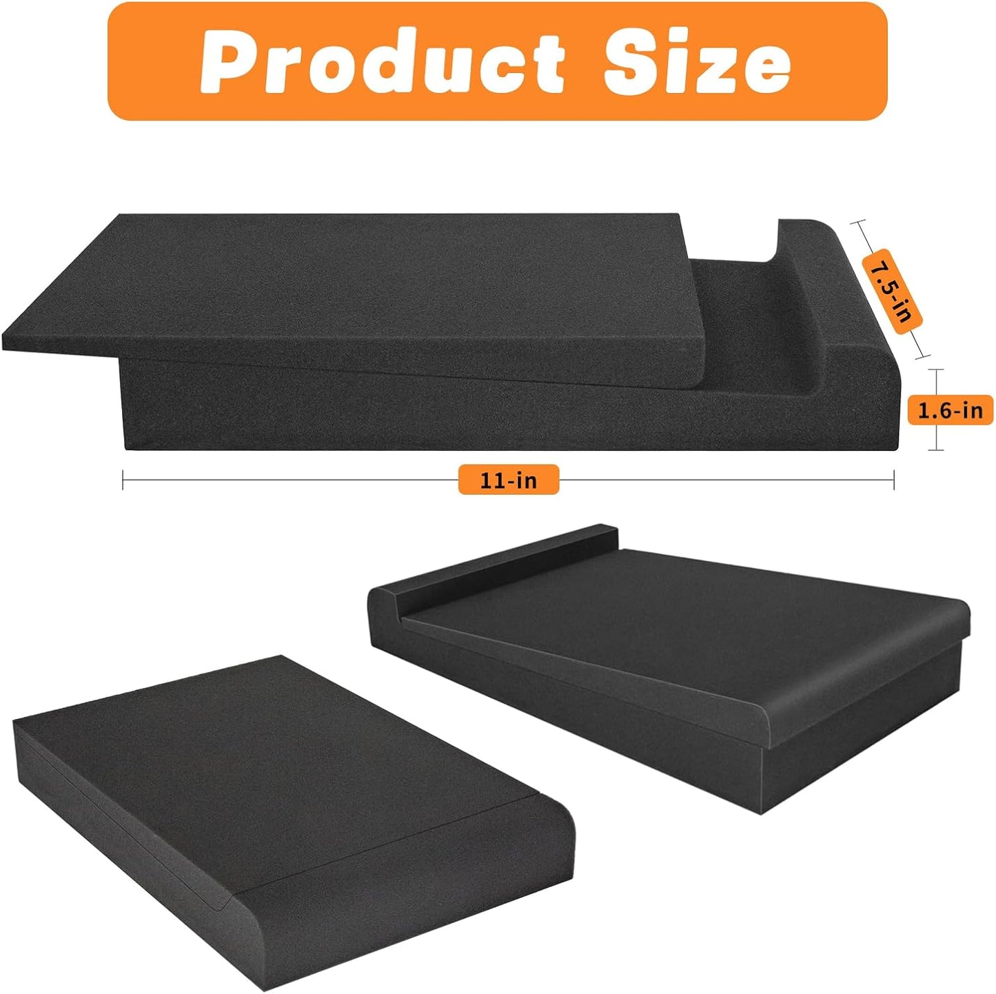 2 Pack Studio Monitor Isolation Pads for 5-6 Inches Speakers Sound Insulation Studio Foam Prevents Vibrations Acoustic Speaker Isolation Pad High Density Fits Most Stands