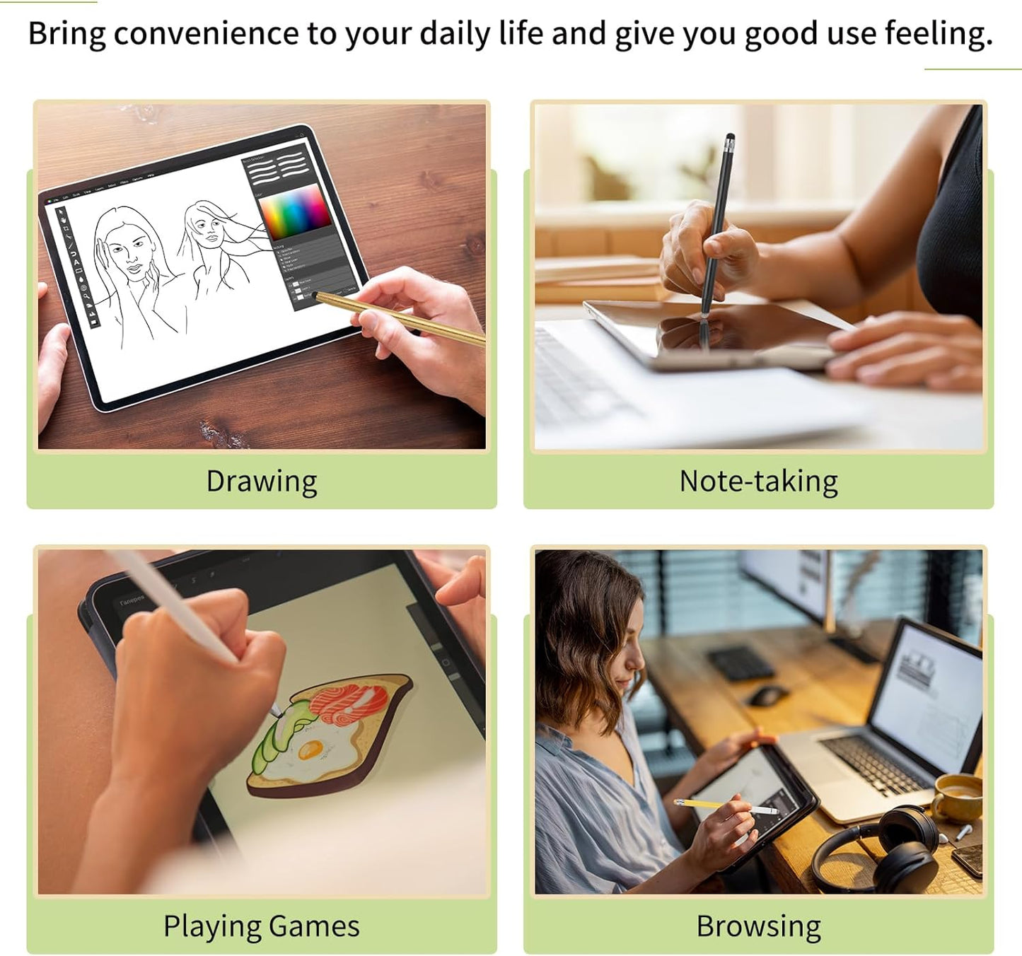 MECCANIXITY 10Pcs Replacement Fiber Mesh Tips for Stylus Pens 8mm Suitable for Capacitive Touch Screen,High Sensitivity,Soft,No Scratch Screen Pen Tip