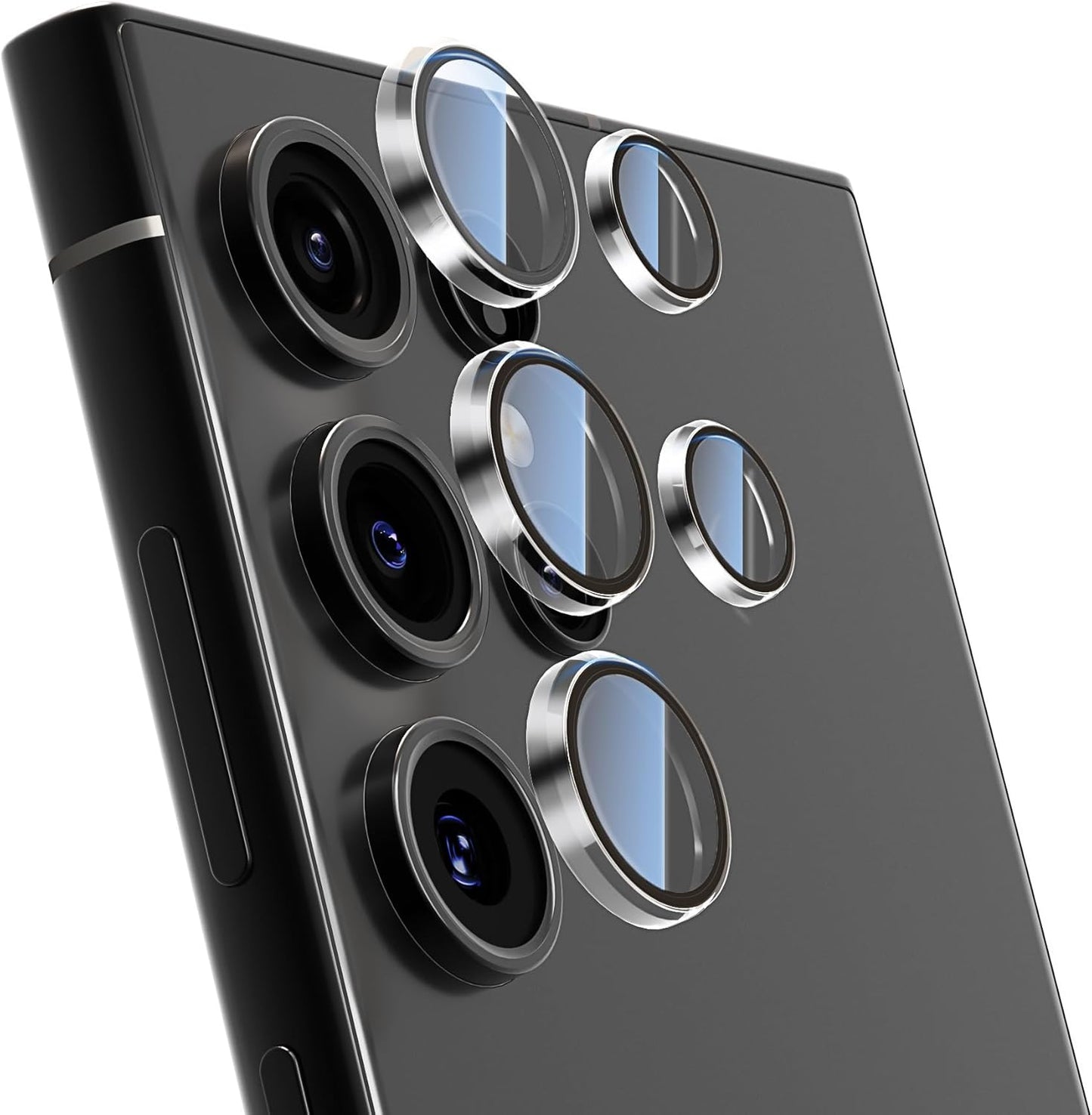 For Samsung Galaxy S24 Ultra Camera Lens Protector, Individual Lens Protector, Ultra HD 9H Tempered Glass Screen Protective Cover, Anti-scratch, Military Grade Drop Protection 2 Set. (Clear, S24 Ultra)