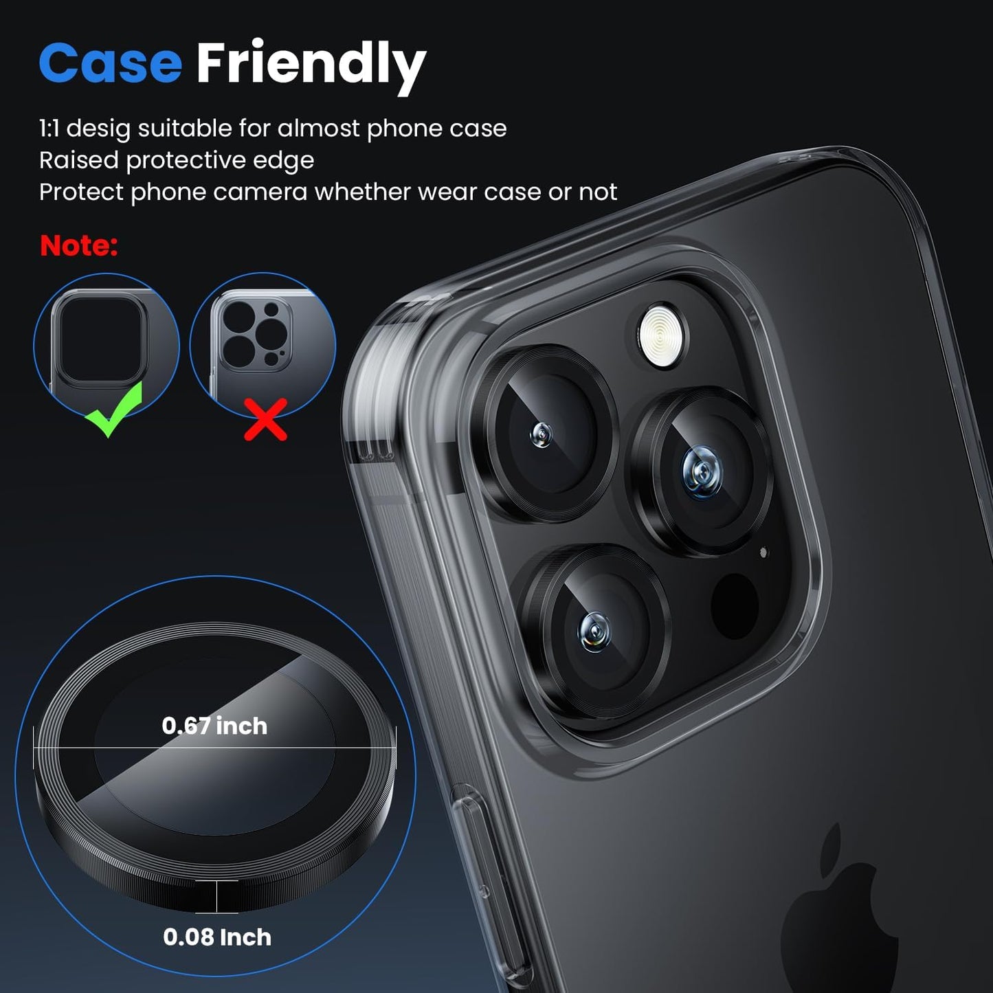 WSKEN for iPhone 16 Pro/iPhone 16 Pro Max Camera Lens Protector - [Original Shooting Model] Shatterproof Ultra HD Tempered Metal Glass Camera Screen Protector Cover Film Accessories