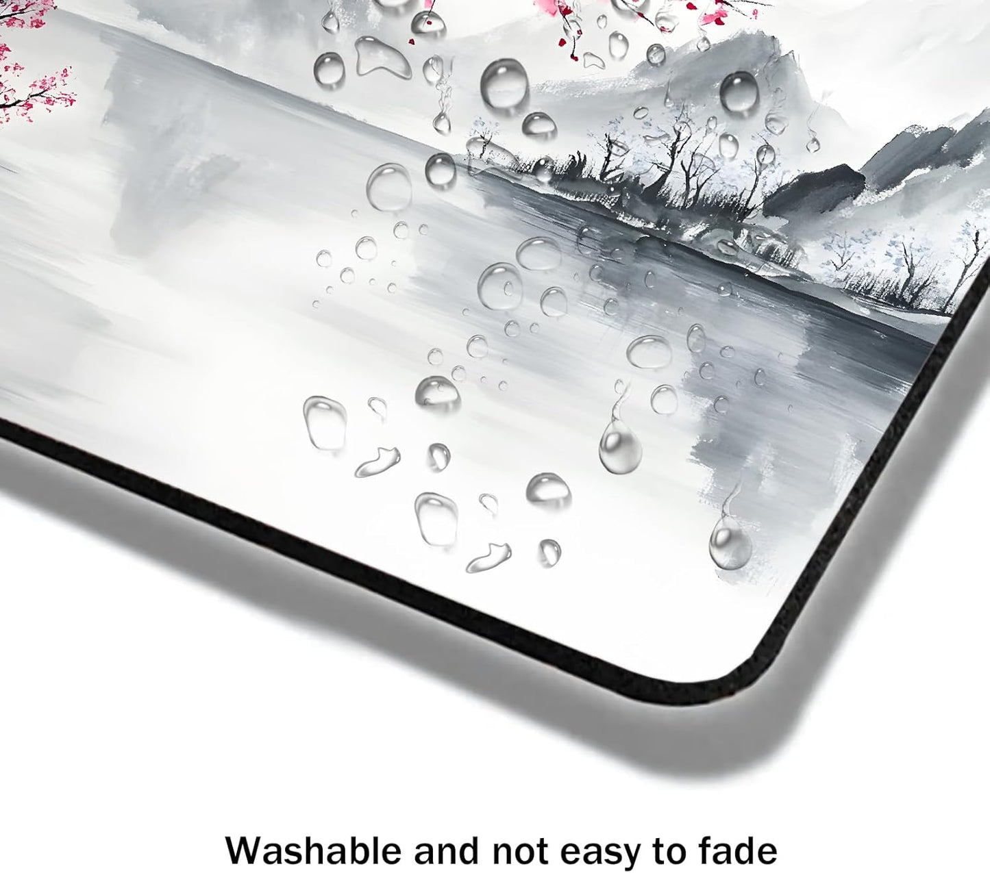 Mouse Pad, Cute Japanese Cherry Blossom Mouse Pads for Desk, 9.5" x 7.9" Non-Slip Rubber Base Computer Mousepad with Women, Portable Square Design for Wireless Mouse and Pad Laptop Office & Travel