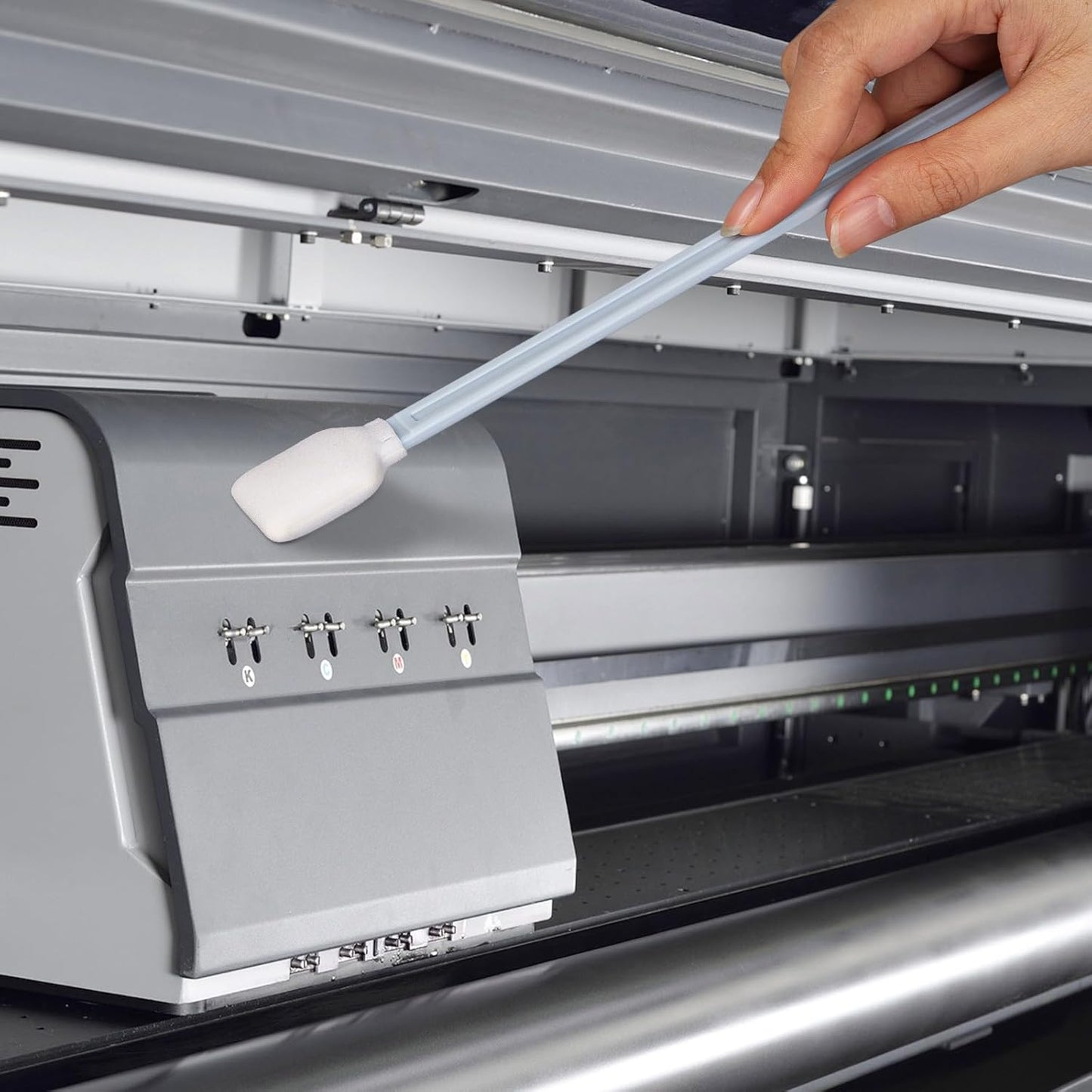 Printhead Cleaning Kit ， Inkjet Printer Head Cleaning swabs，Extra Long Foam Cleaning Swabs， for Epson, Canon， DTF,HP Large-Format Color Printer (20PCS)