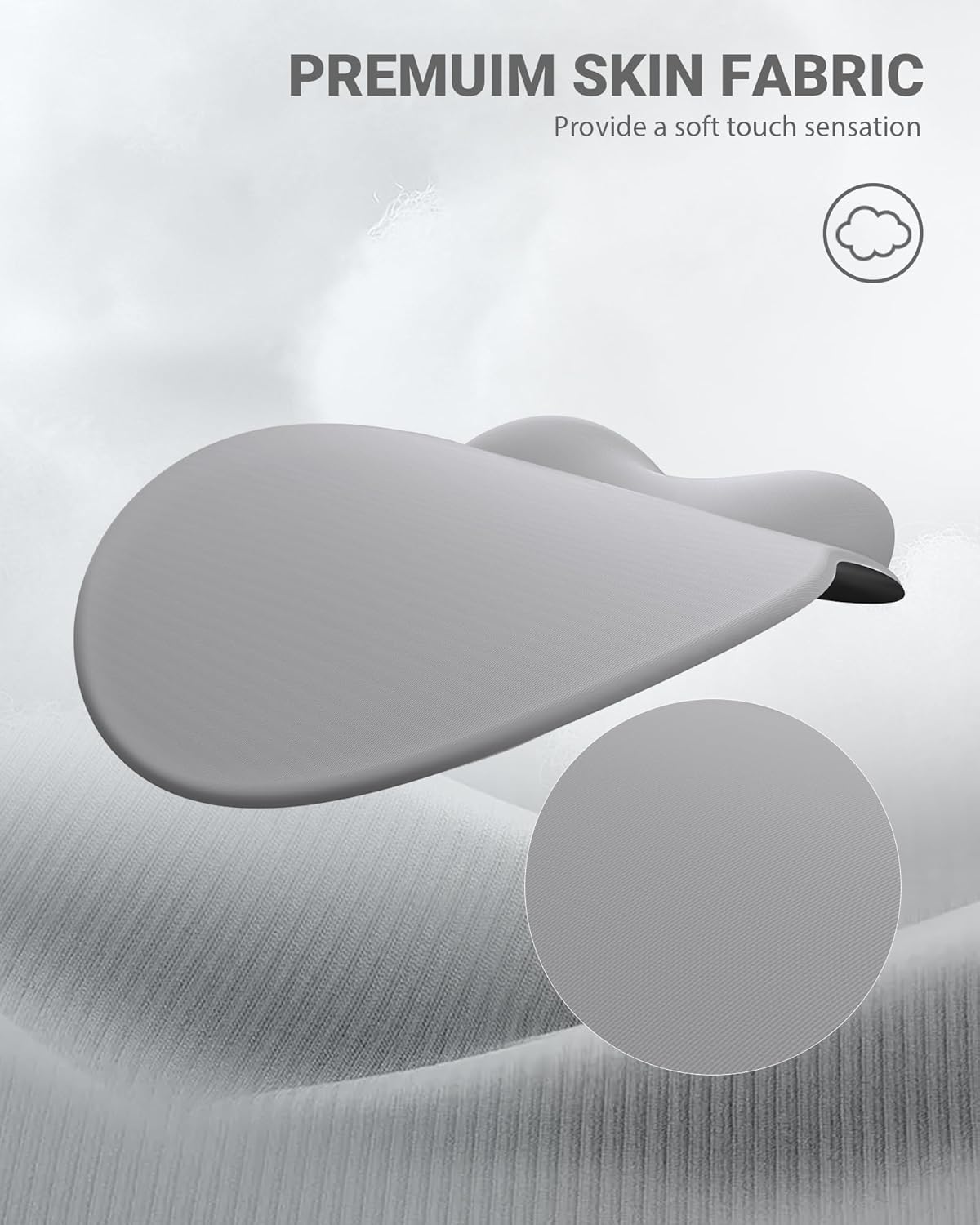 Ergonomic Mouse Pad Wrist Support, Comfortable Mouse Pad Wrist Rest, Relieve Wrist Pain Gel Mouse pad, Non-Slip Rubber Base Mousepad for Laptop, Computer, Prefect for Office & Home(Gray