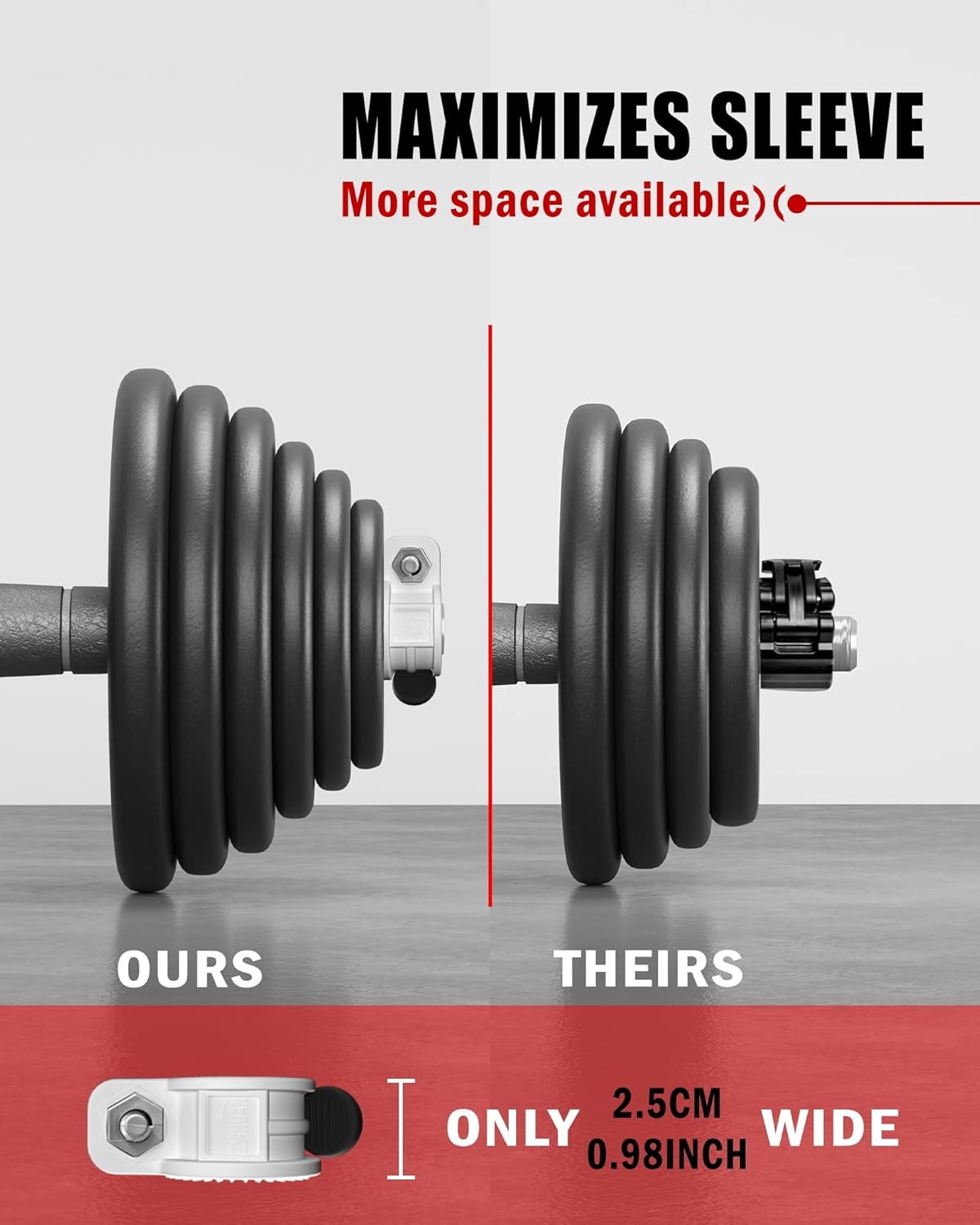 Mini Barbell Clips 1 inch I Multi-Size Adjustable Barbell Collar I 1 inch Barbell ClampsIQuick Release Weight Clips Pair of Locking for Dumbbell Bar