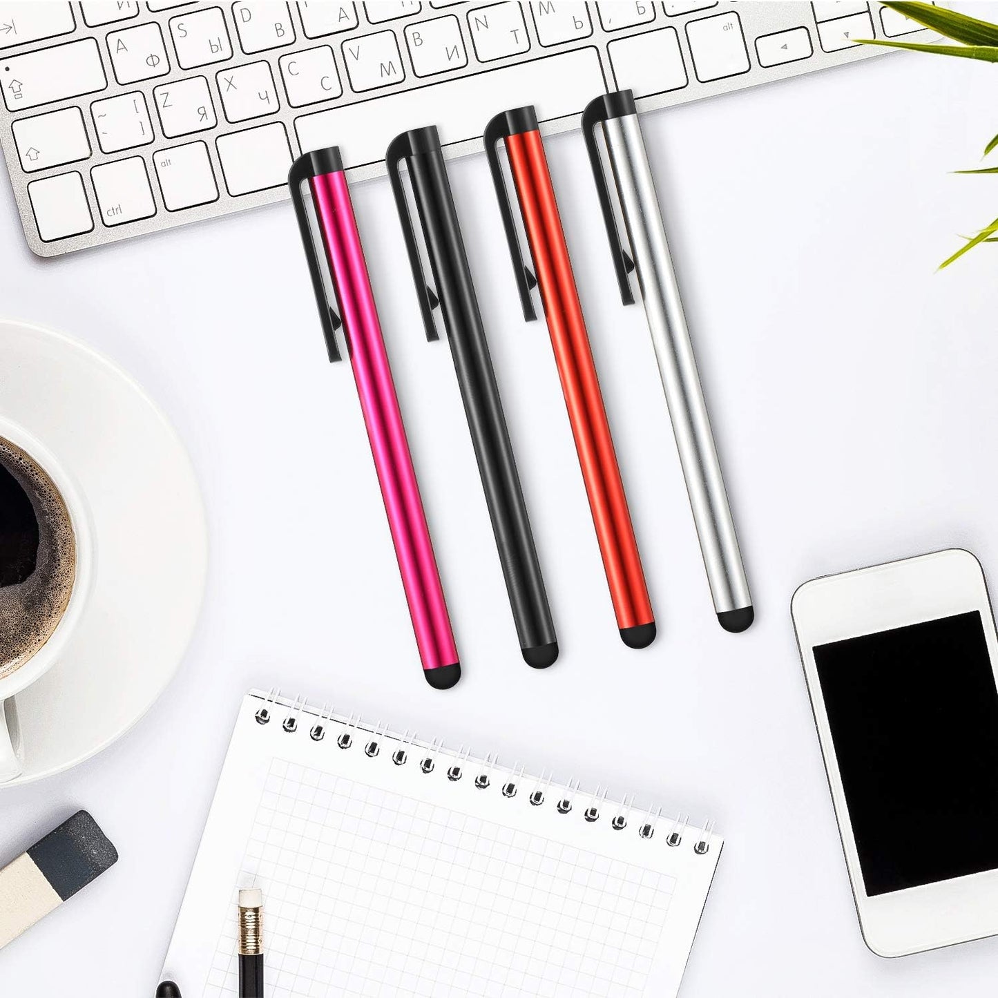 Outus 60 Pieces Stylus Pens Slim Capacitive Stylus Touch Pens for Universal Touch Screens Devices, Compatible with iPhone, iPad, Tablet (10 Colors)