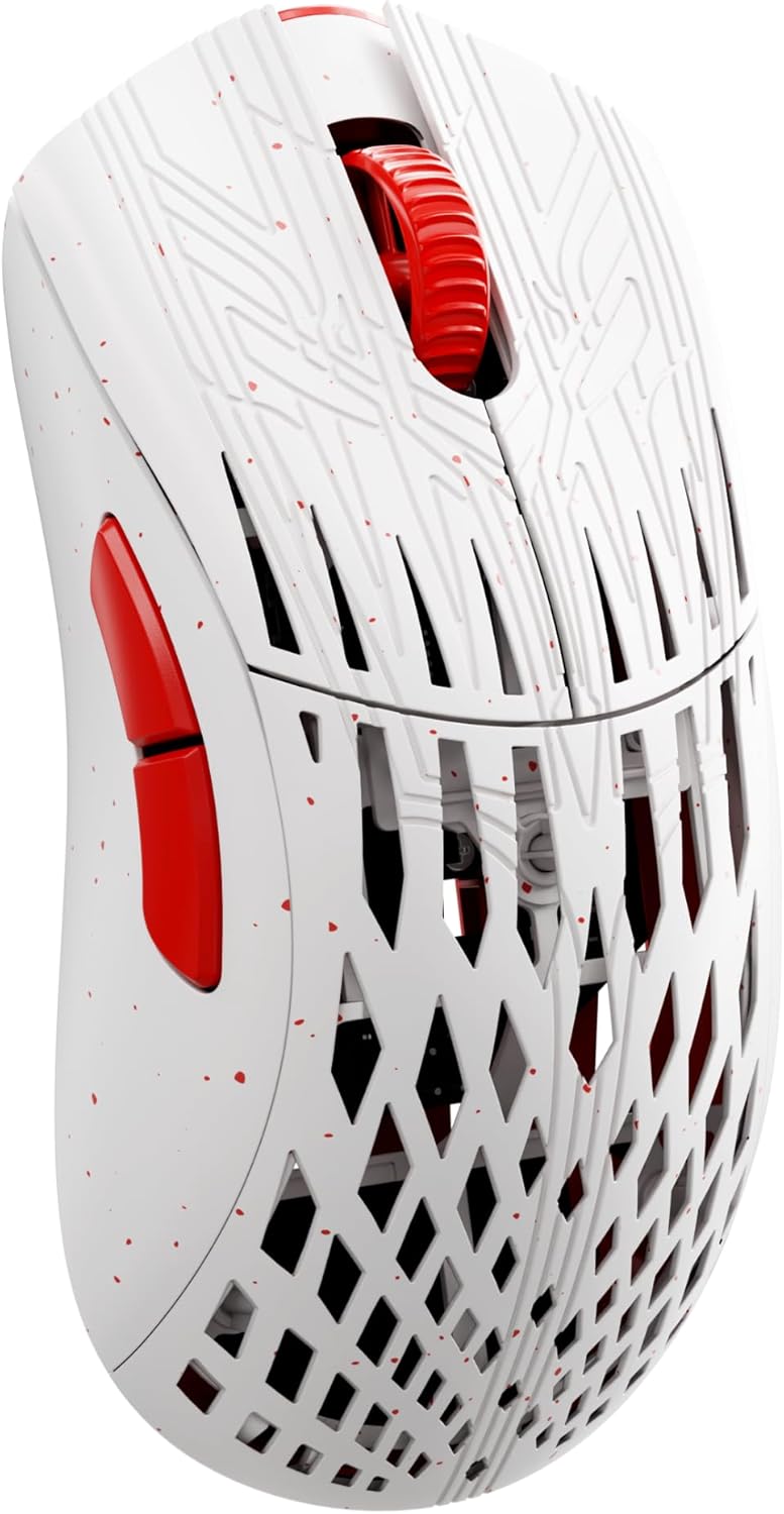 PWNAGE Stormbreaker Carbon Fiber MAX CF Wireless Gaming Mouse 8kHz - 45grams Ultralight Esports Pro Gamer Flawless Professional PAW3950 Optical Sensor 36k DPI - 8000Hz - Large Ergo -Frost Fire