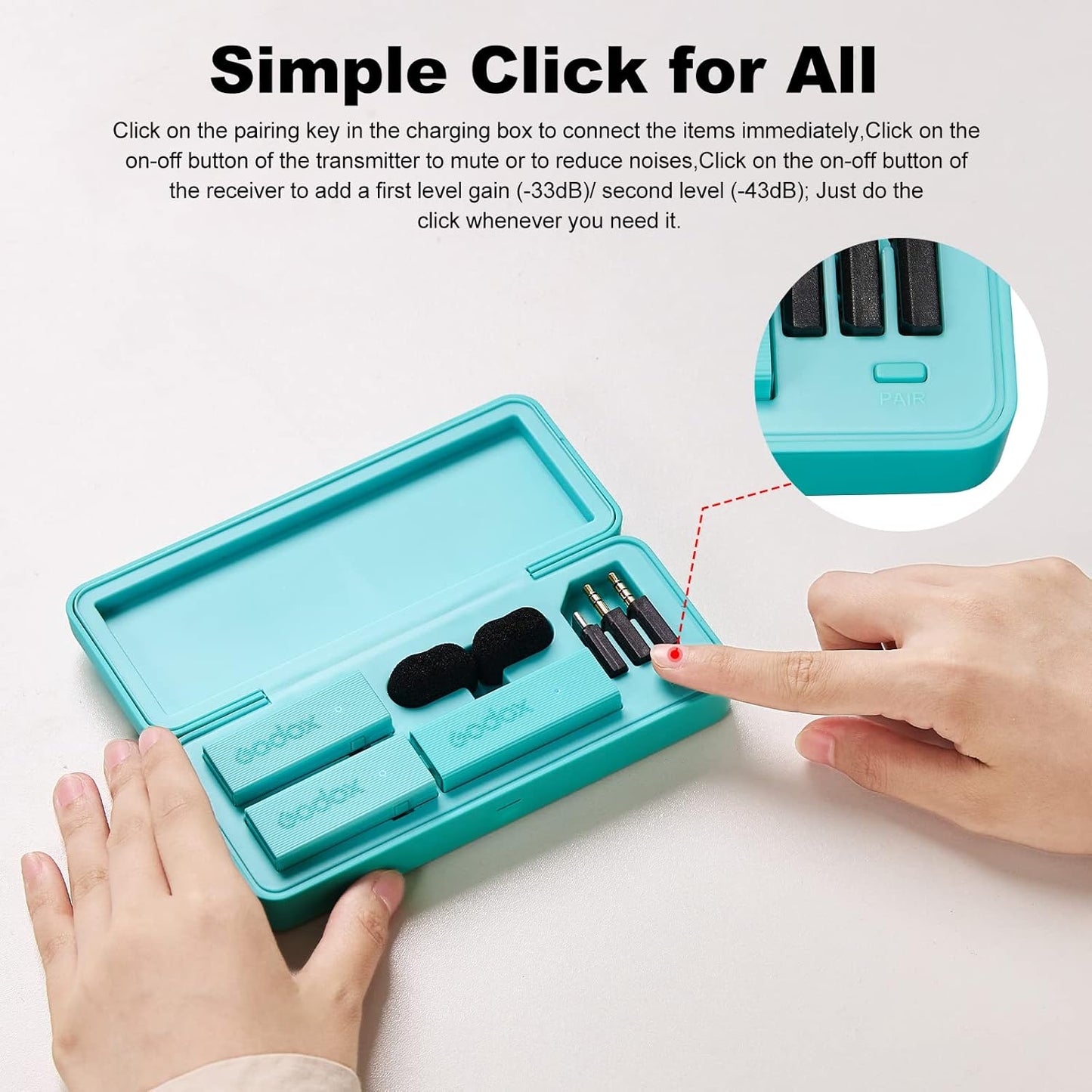 GODOX 【2025 Latest Model Movelink Mini Kit Wireless Microphone System, 2.4GHz Lavalier Mic 100m(328ft.) Range with Charging Case for Android, Camera, Vlogger, Youtuber, Interviewer