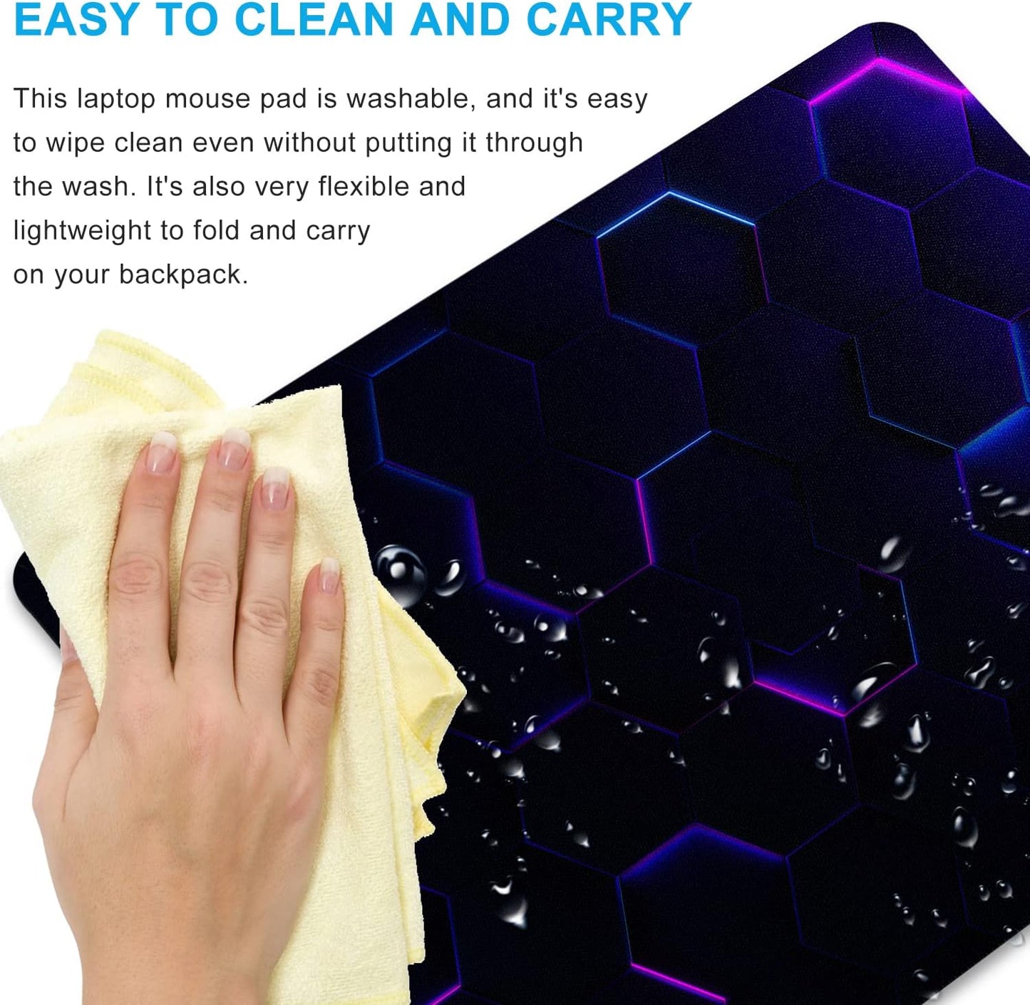 Purple Abstract Art Mouse Pad Personalized Design Computer Laptop Non-Slip Rubber Mouse Pad 9.5x7.9 Inch