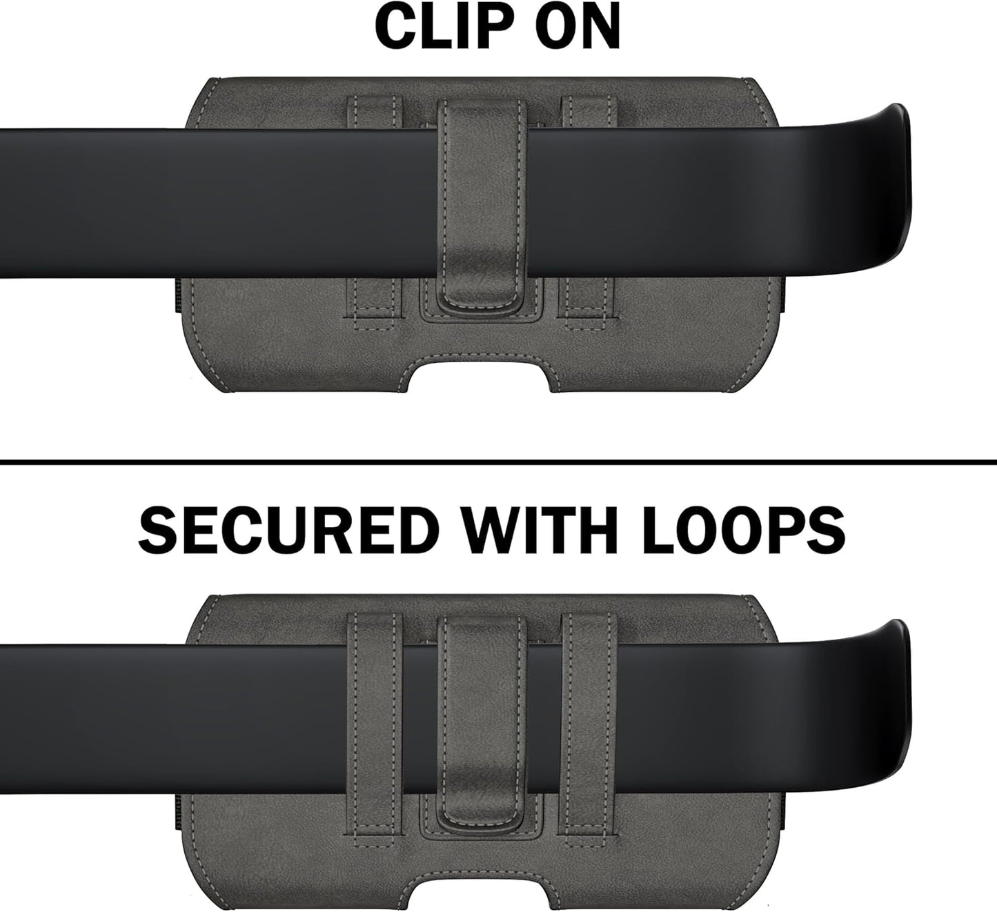 DeBin Case for Samsung Galaxy S25+ Plus, 5G S24+ S23+, S22+, S21+, S20+ S10+ S8+ S9+, S23 FE, S21 FE, A20, A30, Cell Phone Belt Holster Clip Carrying Pouch Holder Cover, Pewter