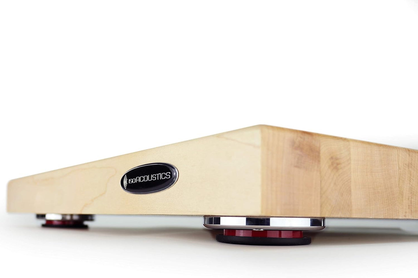 IsoAcoustics Delos Turntable Isolation Butcher Block Series: 1815M1 (18" W x 15" D x 1.75" H) Maple