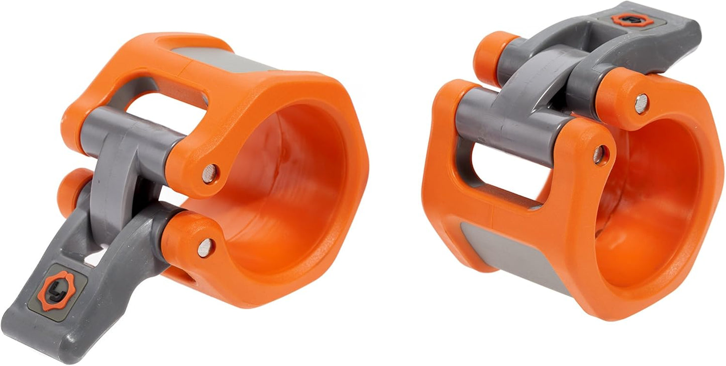 Lock-Jaw HEX 50mm / 2" Olympic Barbell Collar (Orange)