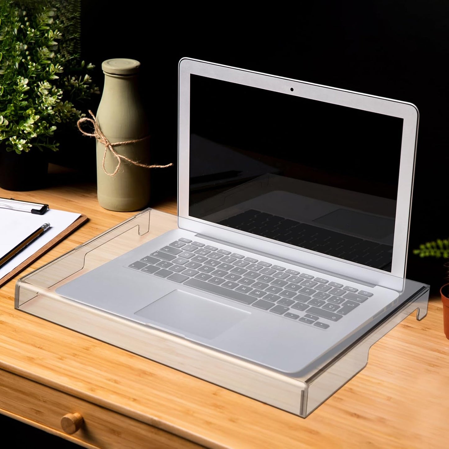 NOLITOY Acrylic Keyboard Dust Cover Waterproof Transparent Keyboard Protector for Laptop and Desktop Keyboards Durable Protective Case to Prevent Dust and Spills