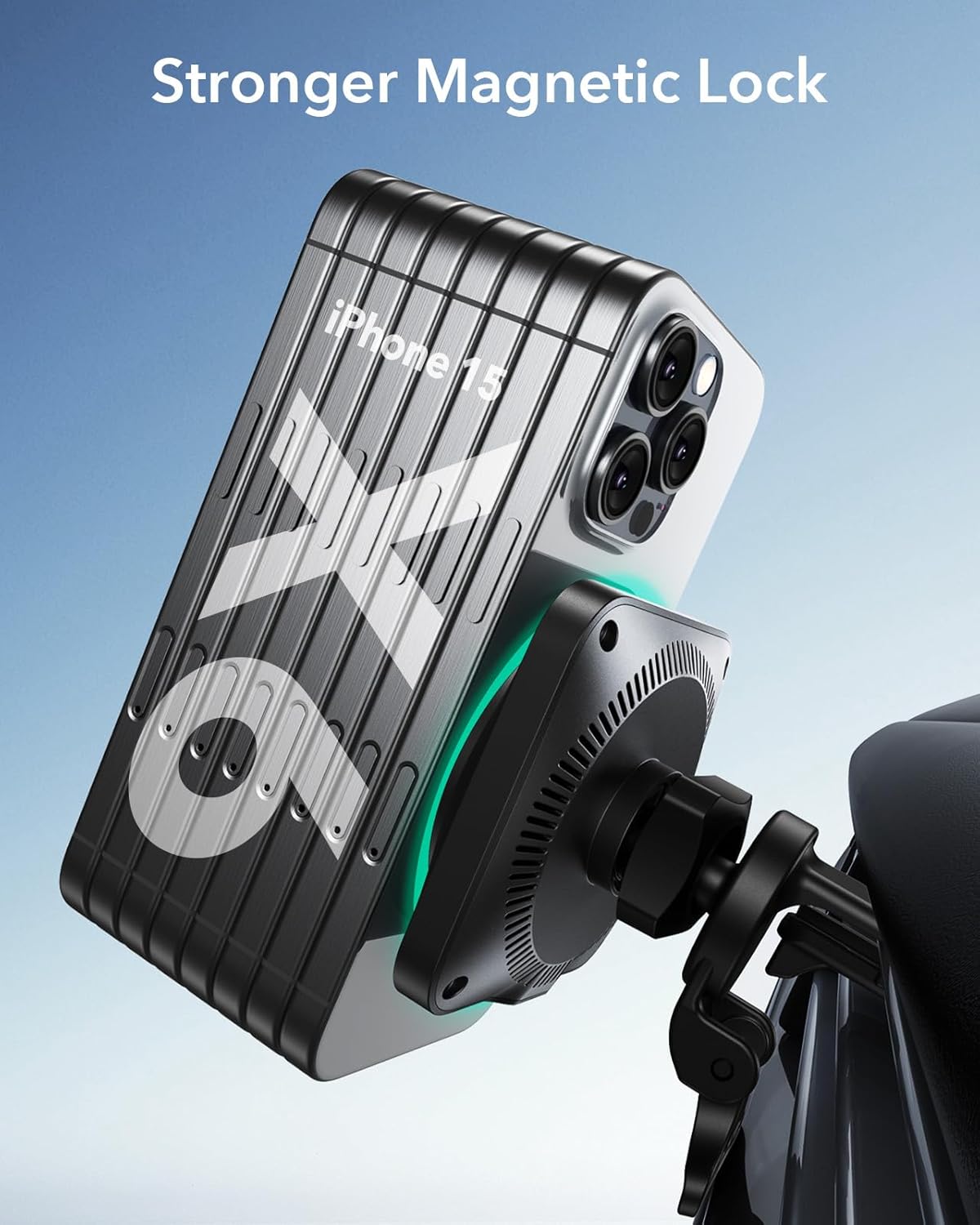 ESR for Qi2 15W MagSafe Car Mount Charger with CryoBoost, Phone Cooling MagSafe Car Charger, Air Vent/Dashboard Wireless Charging for iPhone 16/15/14/13/12, Galaxy S25 Series, Fast Charger, Black