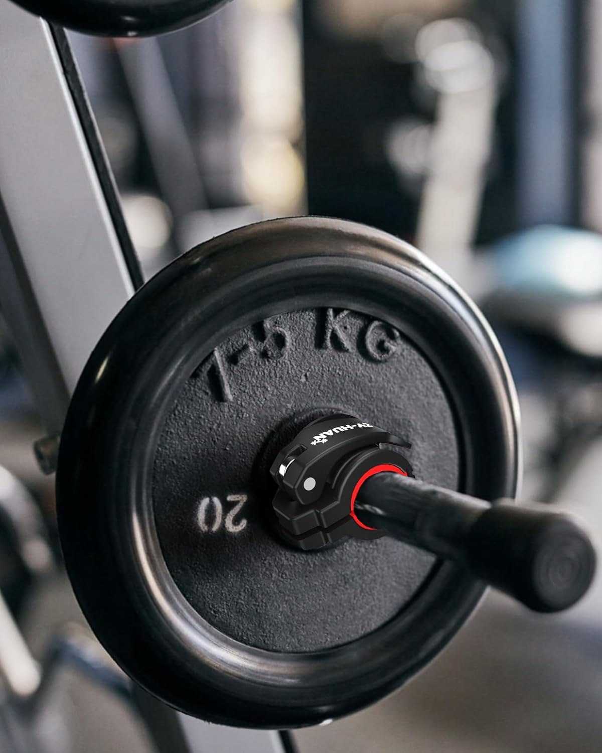 Pro Barbell Clips 1 inch Barbell Clamps 0.9-1.18inch Quick Release Weight Clips for Bars Multi-Size Adjustable Olympic Barbell Clamps