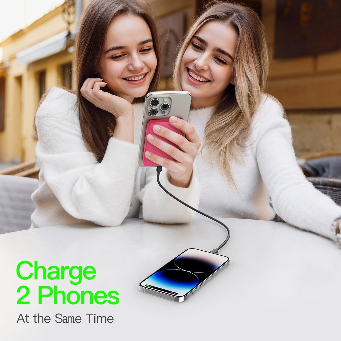 2025 Magnetic 15W Power Bank for iPhone,5000mAh Magsafe Battery Pack with 20w Fast Charging,Slim Magsafe Power Bank in&Out,with LED Display,Wireless Portable Charger for iPhone 16/15/14/13/12 Series