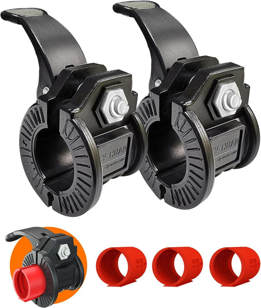 Barbell Clips 1 Inch Quick Release Weight Clamps 0.9-1.18inch Multi-Size Adjustable Olympic Clamps for Bars