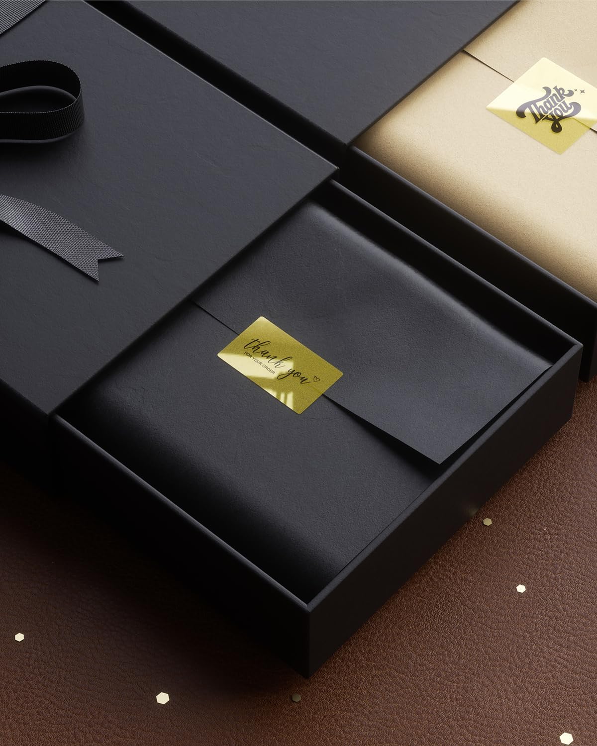 MUNBYN 2.25x1.25 Inch Gold Transparent Thermal Labels, Rectangle Fine Glitter Printable Thermal Stickers for Small Businesses, 500 Labels/1 Roll