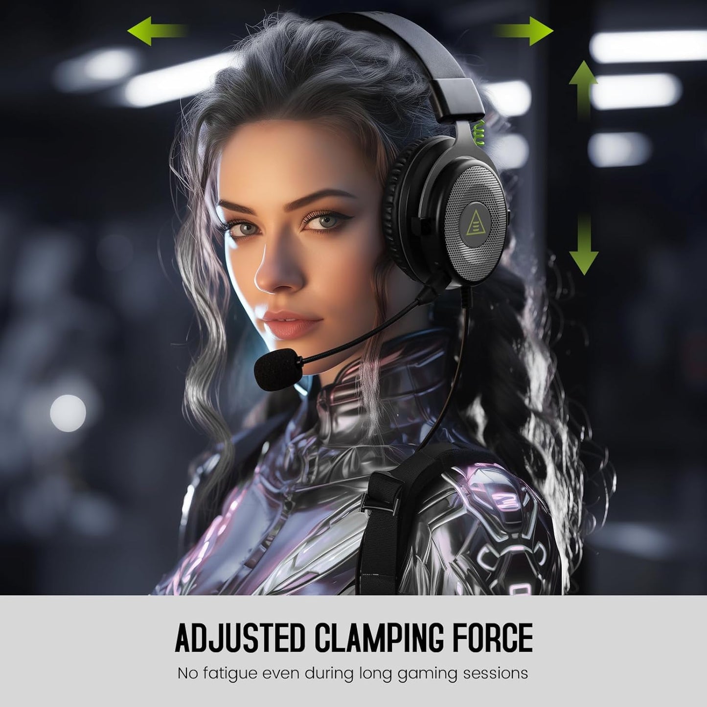 EKSA E900 Headset with Microphone for PC, PS4,PS5, Xbox - Detachable Noise Canceling Mic, 3D Surround Sound, Wired Headphone for Gaming, Computer, Laptop, 3.5MM Jack