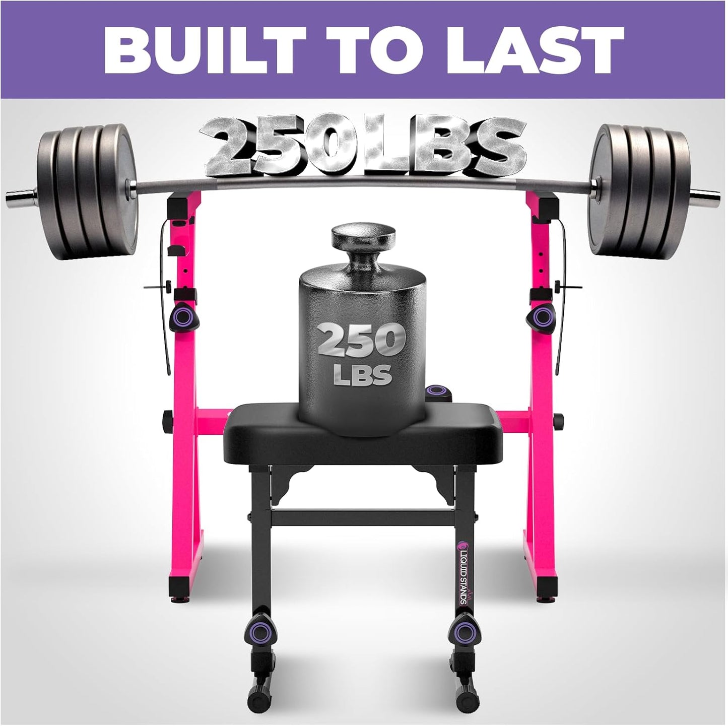 Liquid Stands Pink Portable Heavy Duty Digital Keyboard Stand and Bench Set - Adjustable Music Stand and Seat for 54-88 Key Electric Pianos