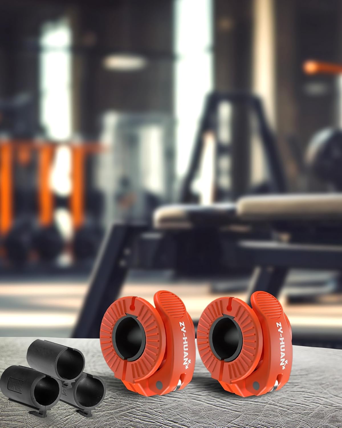 Pro Barbell Clips 1 inch Barbell Clamps 0.9-1.18inch Quick Release Weight Clips for Bars Multi-Size Adjustable Olympic Barbell Clamps