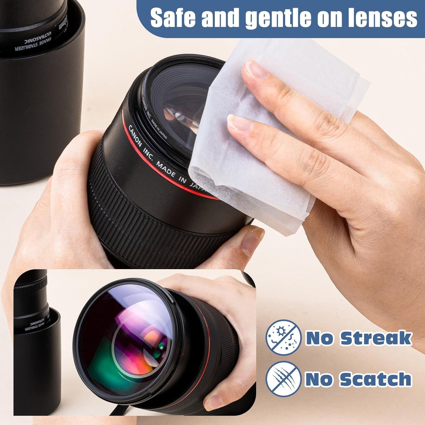 1000 Count Lens Wipes for Eyeglasses – Pre-Moistened, Individually Wrapped Eyeglass Cleaning Wipes – Scratch-Free, Streak-Free Glasses Cleaner Wipes for Sunglasses & Camera Lens – Bulk Pack