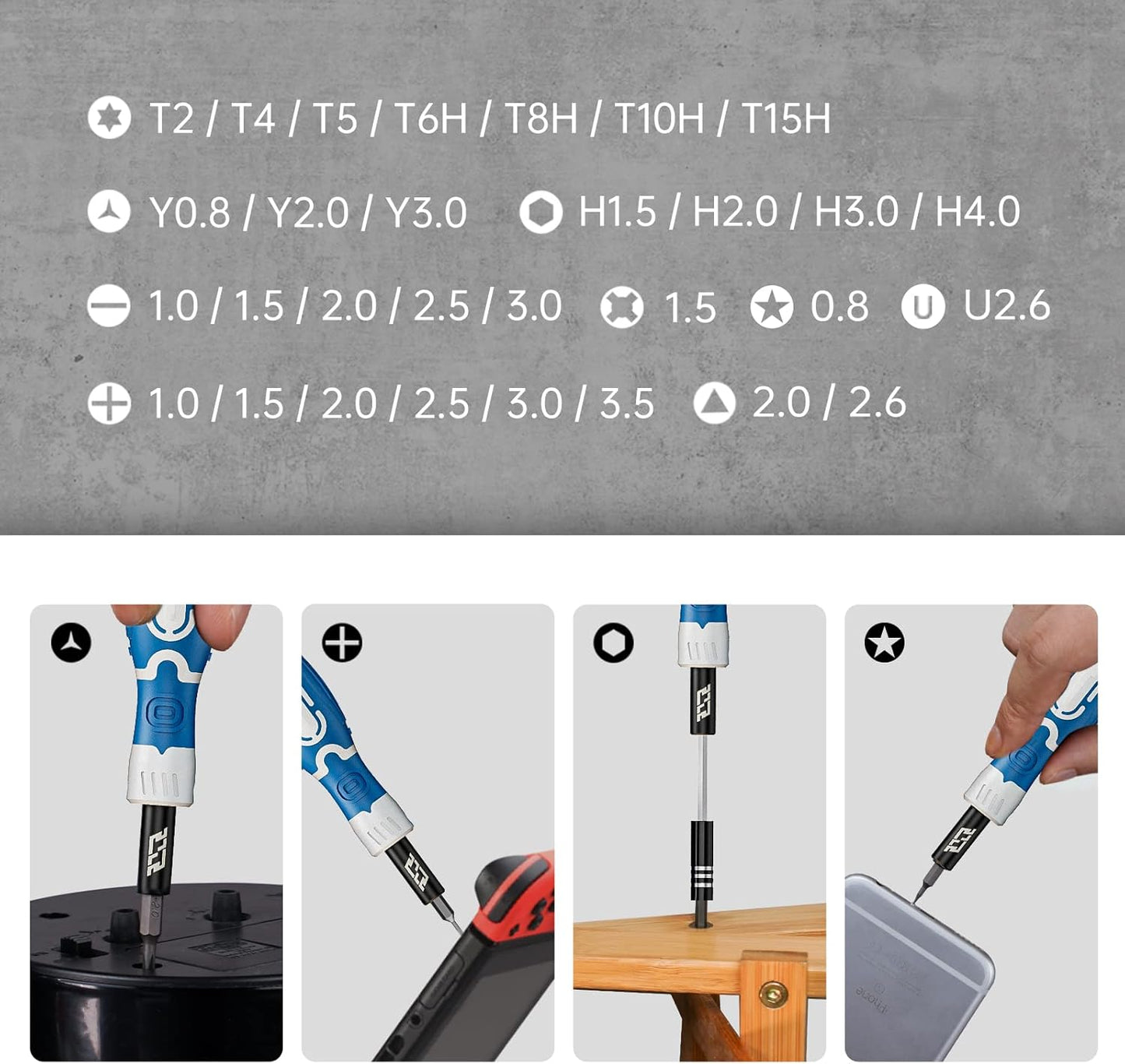 JAKEMY Precision Screwdriver Set, 33 in 1 Screwdriver Set Magnetic Driver Kit Laptop Repair Kit with Torx Screwdriver Bit Set Extension Shaft Tweezers for Electronics PS5, Watch, Jewelry, Glasses, Toy