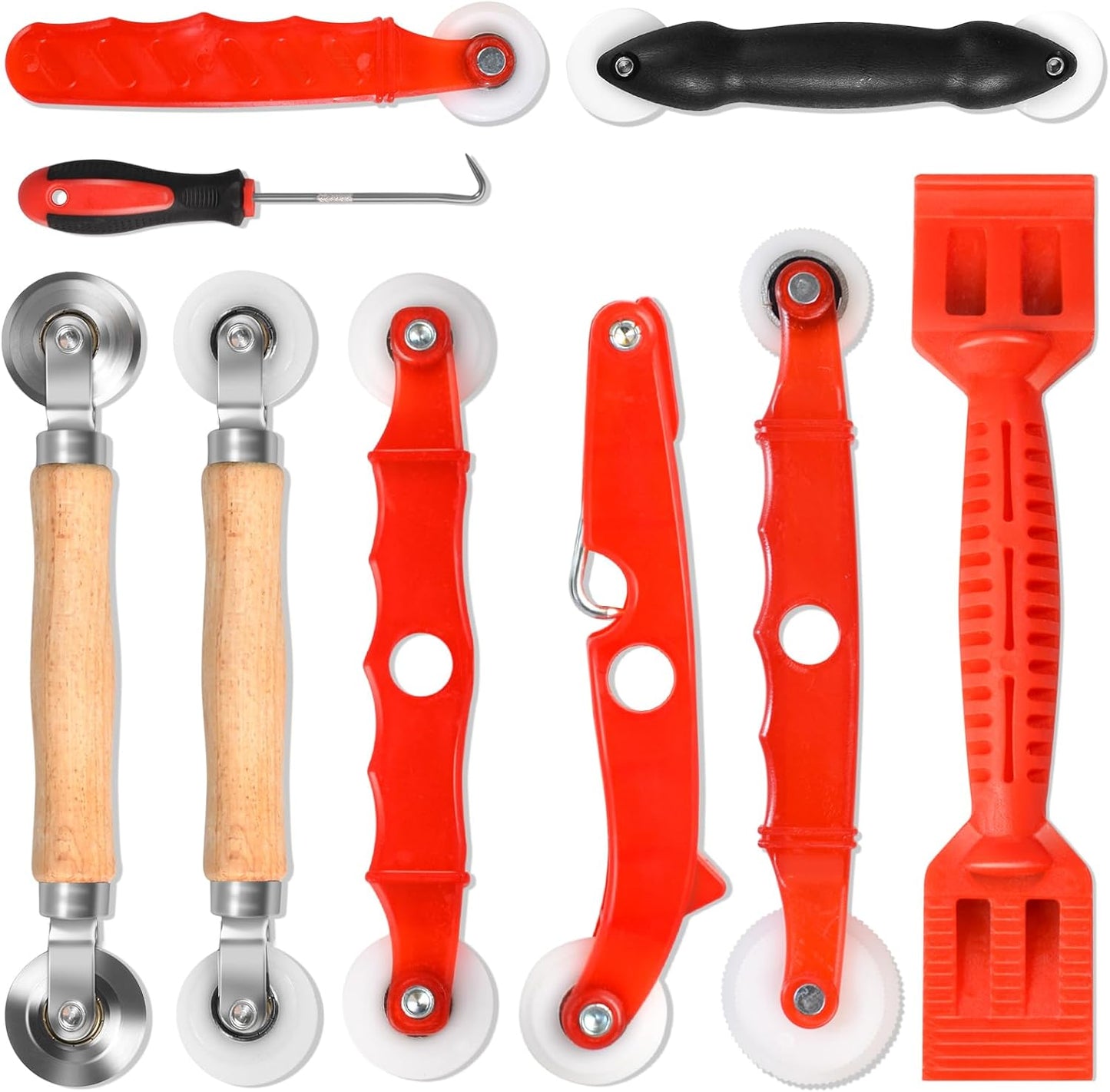 Screen Repair Tool,Window Roller,Spline Installer,9 in 1 Window Installation Tool,Screen Mouse Spline Roller for Installing & Replacing Window Patio Sliding Door (9 in 1)