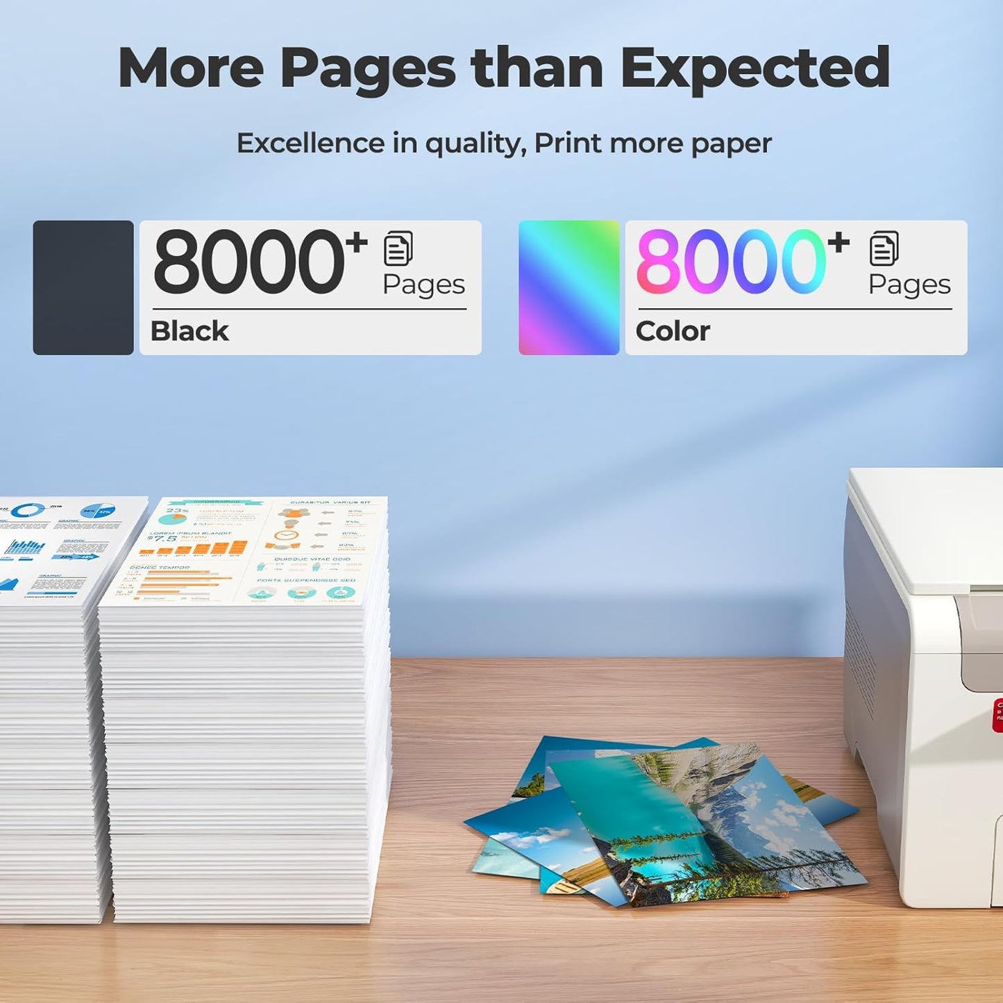 522 Ink Refill Bottles ET-2800 ET-4800 ET-2400 ET-2803 Ink Refill for 522 Black Ink Bottles Compatible for ET-2720 ET-4700 ET-4810 ET-2840 Printer - 6 Pack