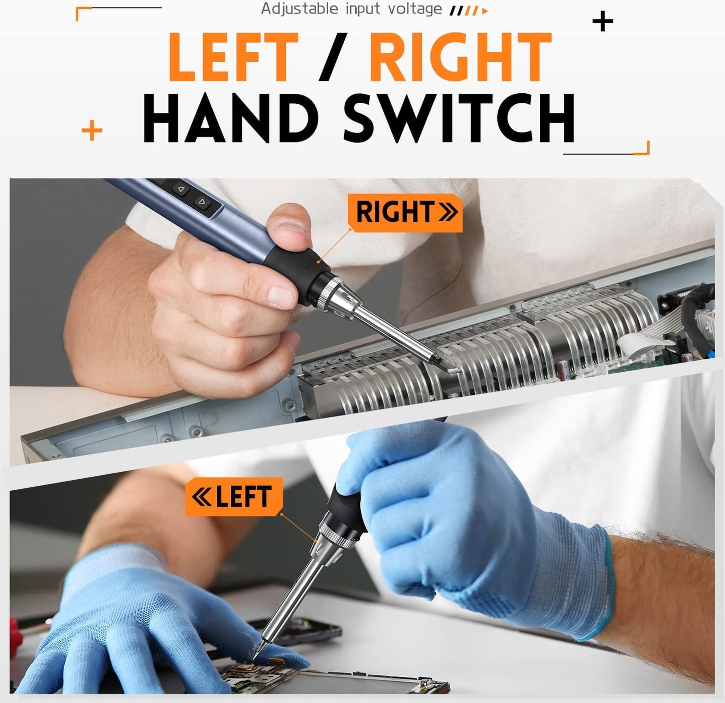 FNIRSI Soldering Iron Kit, DC/PD(96W/65W) Mini Digital Soldering Iron, 180-780℉ Fast Heating, 6 Soldering Tips, Digital OLED Screen Display, Auto Sleep (With Power Adapter)