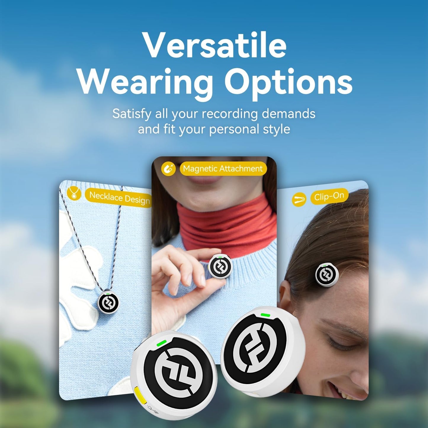 Hollyland Lark M2 Wireless Lavalier Microphone for iPhone/Android/Camera/PC/Laptop with Lightning/USB-C/Plug, 48KHz 24Bit, 1000ft Range, Noise Cancellation, 30H Battery for Video Recording, Streaming