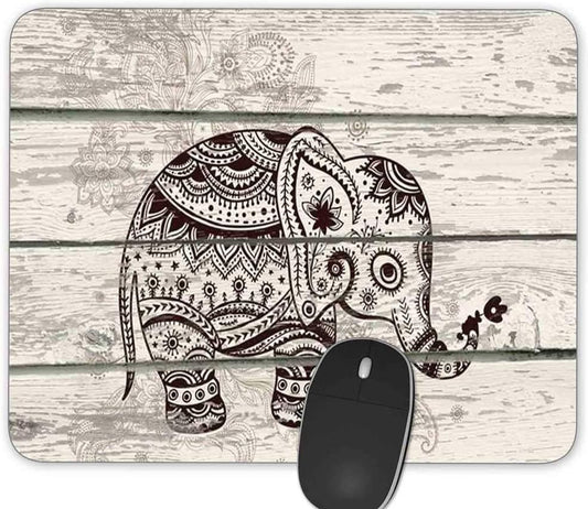 Gaming Mouse Pad，Plank Elephant Rectangle Mouse Pad Size(9.84"x7.87")