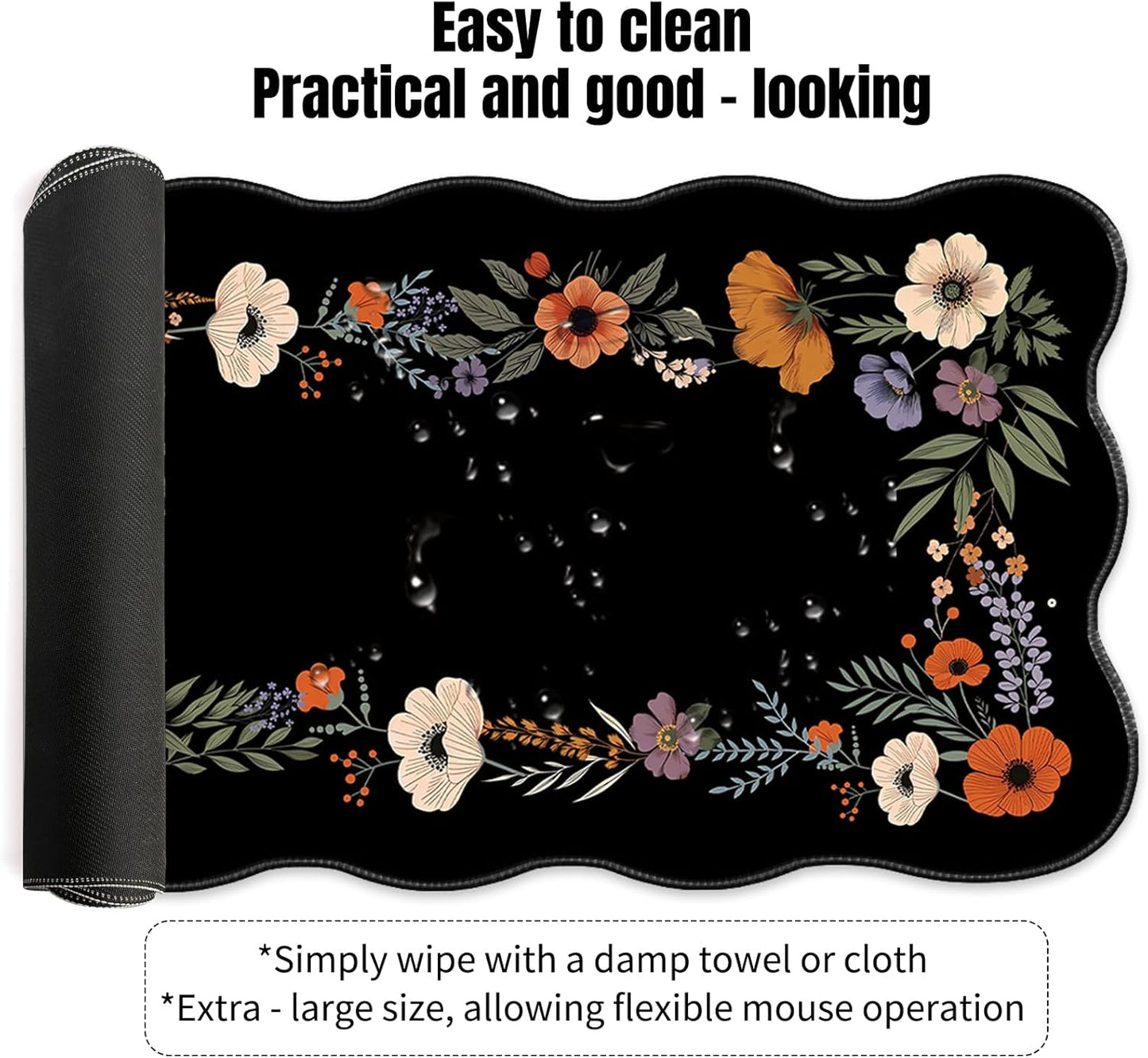 Galdas Gaming Mouse Pad XXL XL Large Long Extended Big Mousepad Non-Slip Rubber Keyboard Mouse Pad with Stitched Edges for Laptop Home Office (35.43x15.75x0.08 Inch)