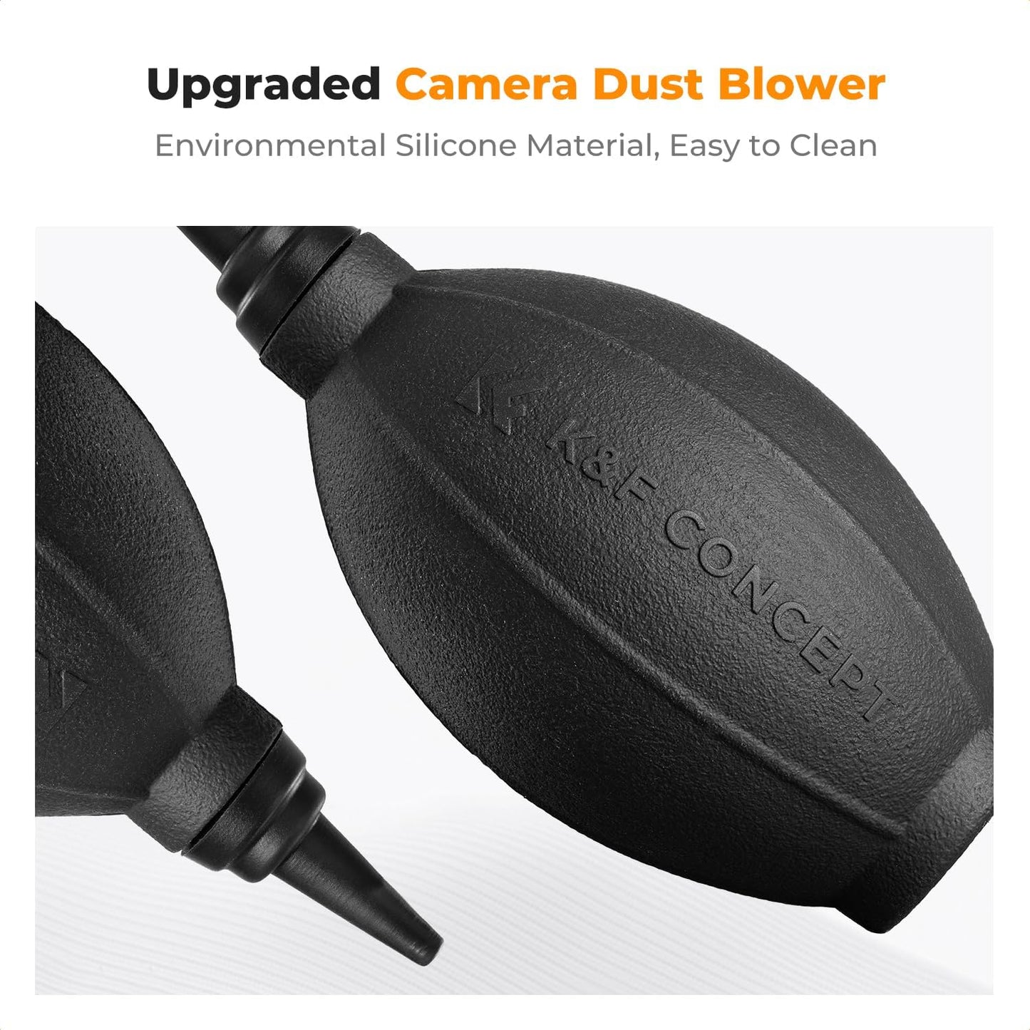 K&F Concept 4-in-1 Camera Cleaning Kit with Lens Brush Pen, Rocket Air Blower, Microfiber Cleaning Cloth, Lens Cleaner Kit for Canon Nikon Pentax Sony DSLR Cameras Cleaning Tool Accessories