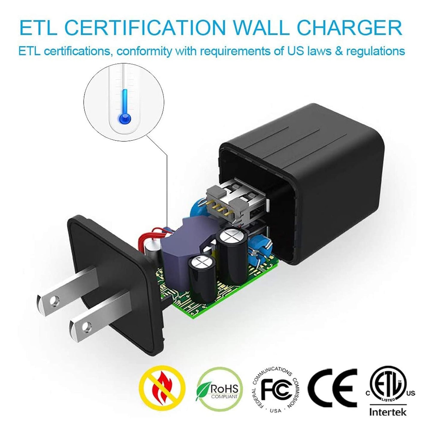 iPhone Fast Charger,iPhone Charger Fast Charging 2Pack Dual Port USB Wall Chargers Block Adapter Plug Long 6FT Fast Charging Lightning Cable Cord for iPhone 14 13 12 11 Pro Max XS X 8 7 Plus SE iPad