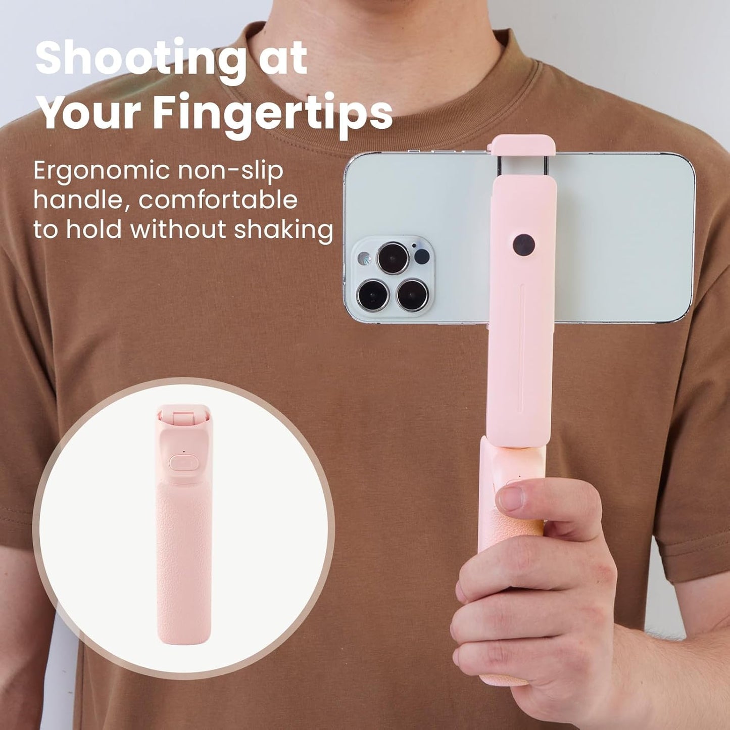 MQOUNY Phone Tripod, Portable Selfie Stick with Remote,Pocket Size Selfie Stick for iphone，Mini Travel Compact Phones Selfie Sticks with Phone Holder for Content Creation/Vlog/Video Record/Live Stream