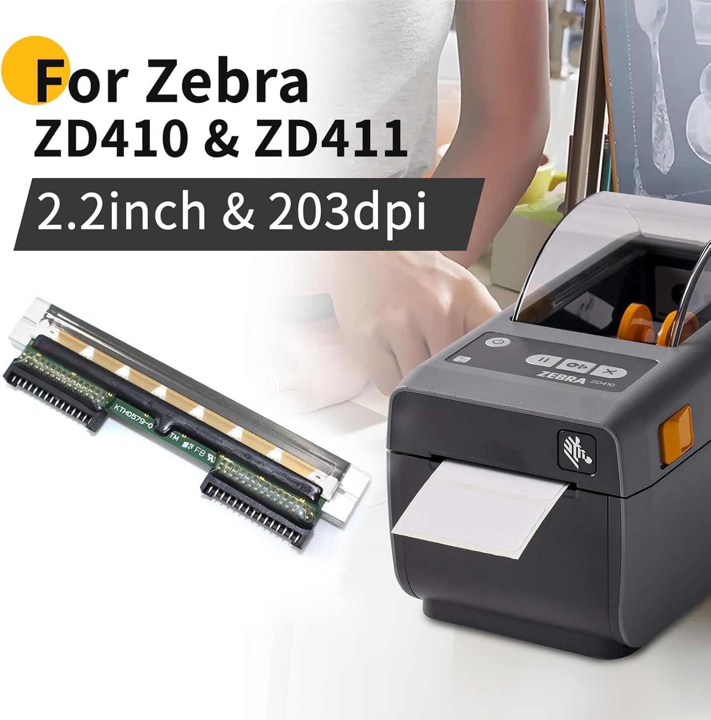 P1079903-010 New Printhead for Zebra ZD410 ZD411 ZD411d ZD411t Thermal Mobile Printer 203dpi Genuine