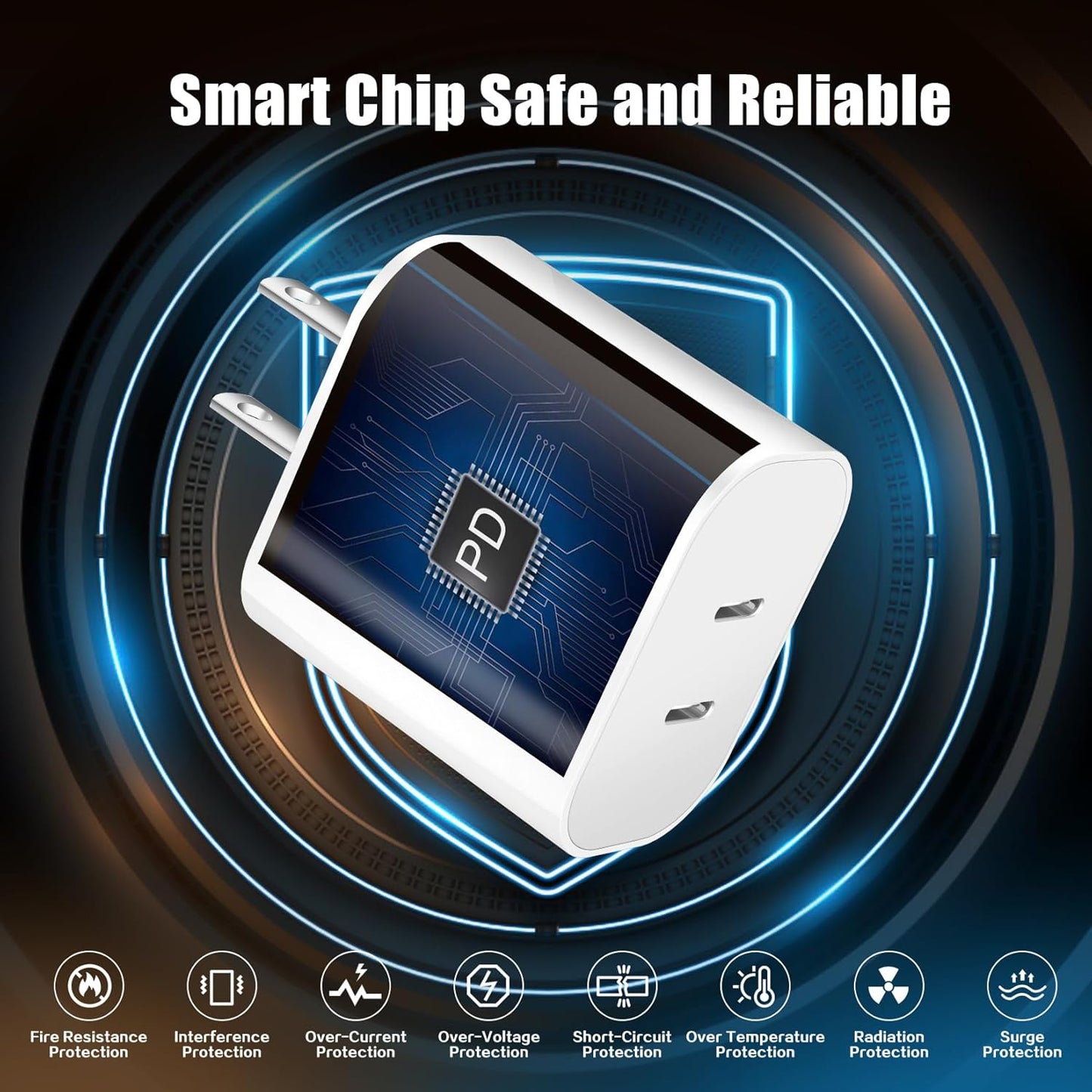 Fast iPhone 16 15 Charger,Dual Port USB C Charger Fast Charging Block,2Pack Quick USB C Apple Wall Power Adapter,6FT USBC to C Cable for iPhone 16 Pro Max/16 Pro/16 Plus/16e/15 Pro Max/15 Pro/iPad Pro