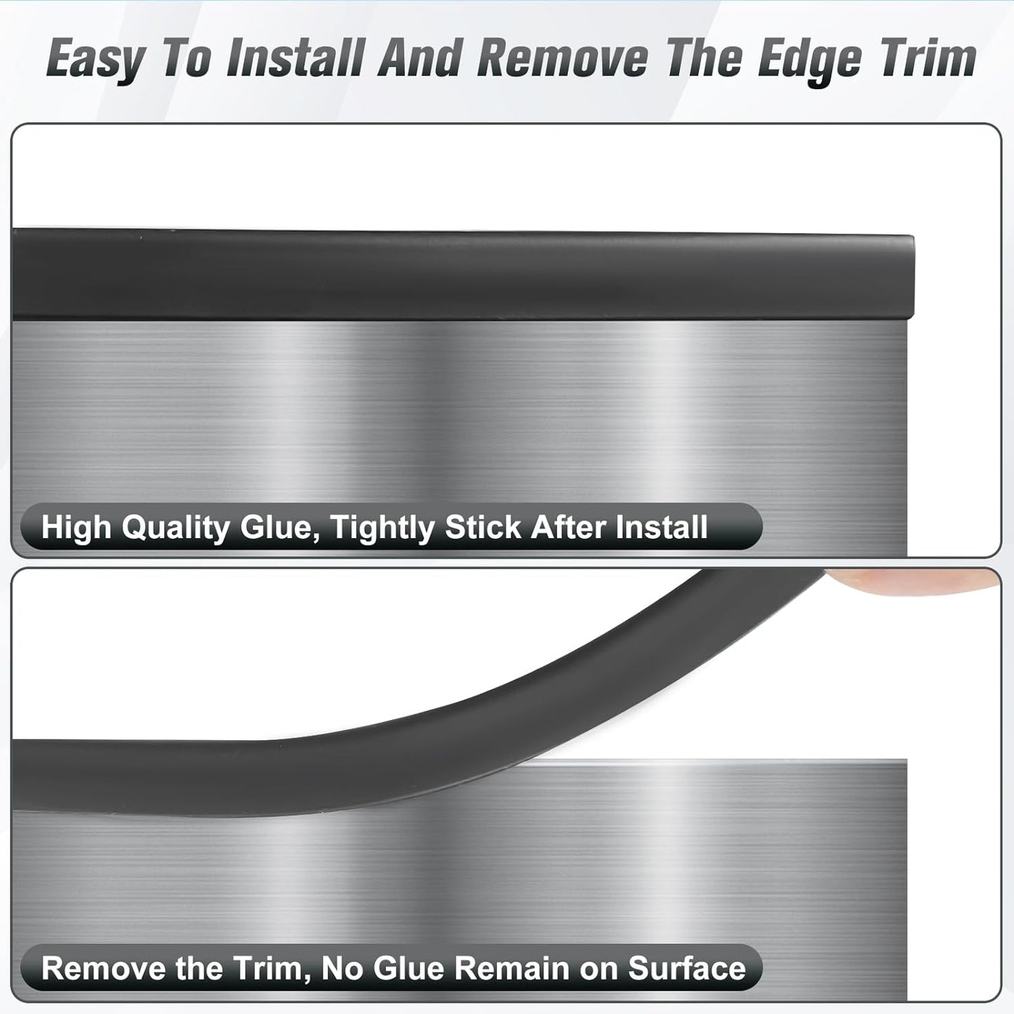 Rubber Edge Trim, Self Adhesive1/16 U Channel Edge Trim, Fit from 0 to 3/32", Sharp Edge Protector for Sheet Metal Parts, Car Doors, Length 100Ft, Black Color