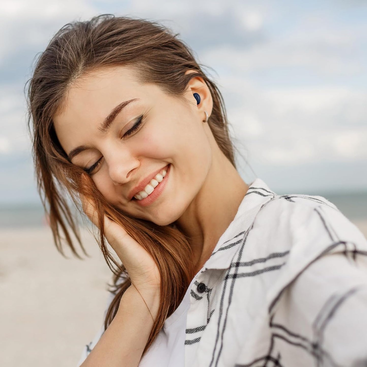 Ear Plugs for Sleeping Noise Reduction Reuseable, Concerts, Focus, Travel, Work, High Fidelity – 7 Pairs Eartips – Flexible Soft – Touch – NRR of 24 and 27 dB Noise Cancelling (Navy Blue)